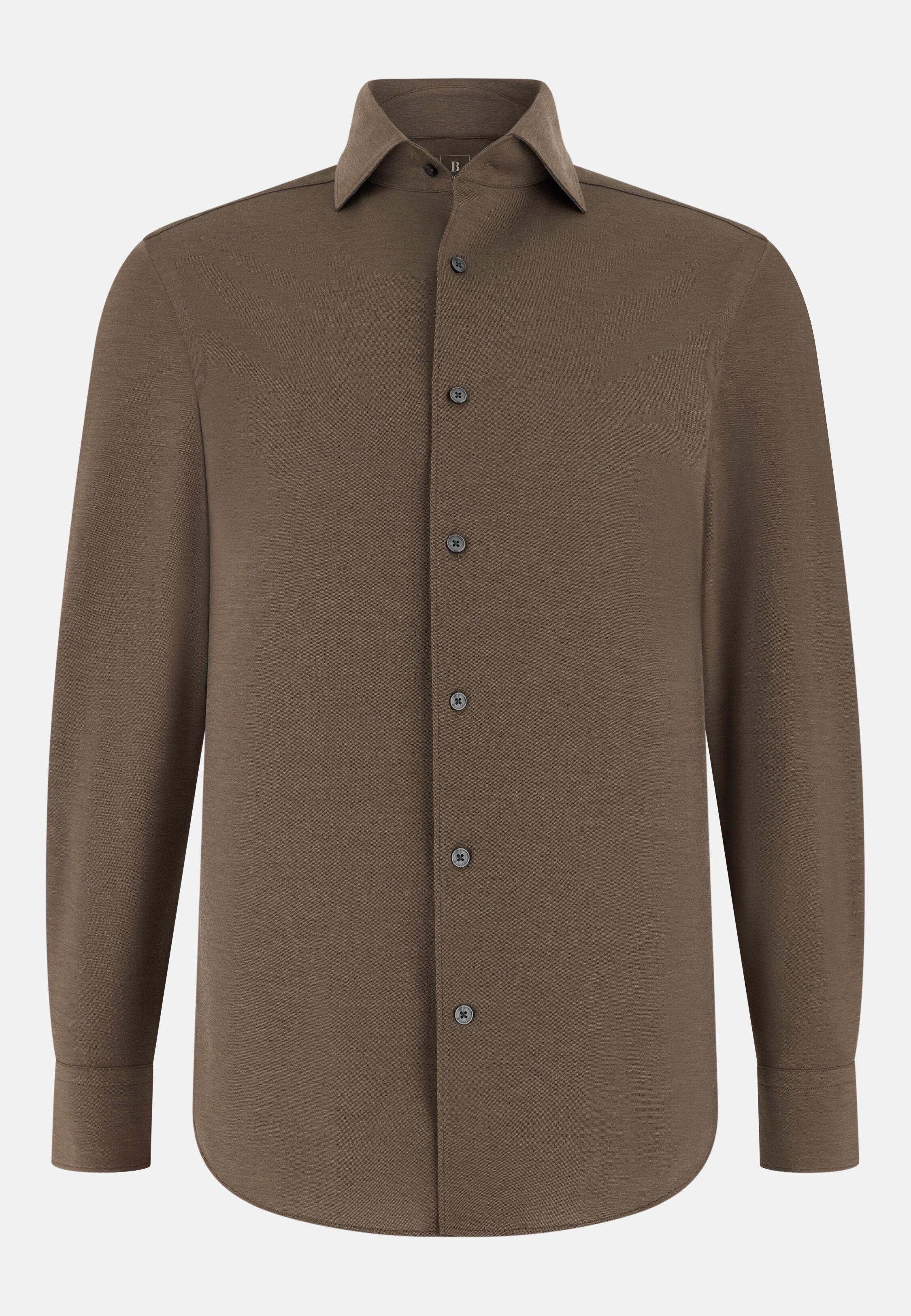 Regular Fit Japanese Jersey Polo Shirt Brown, Brown, large image number 4