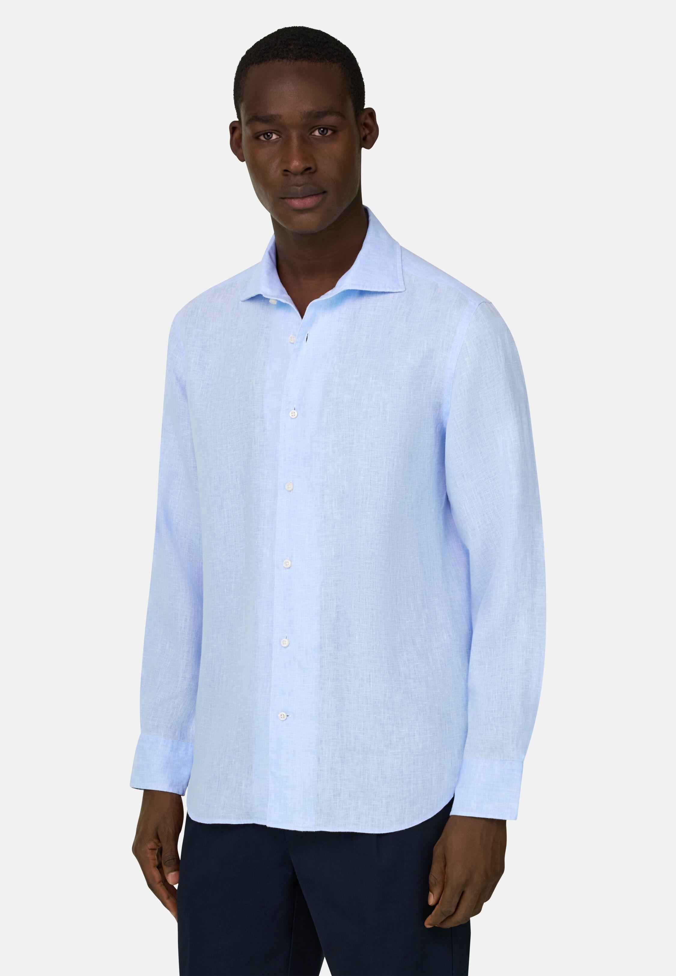 Regular Fit Linen Shirt Light Blue, 3901_SLTB, large image number 1