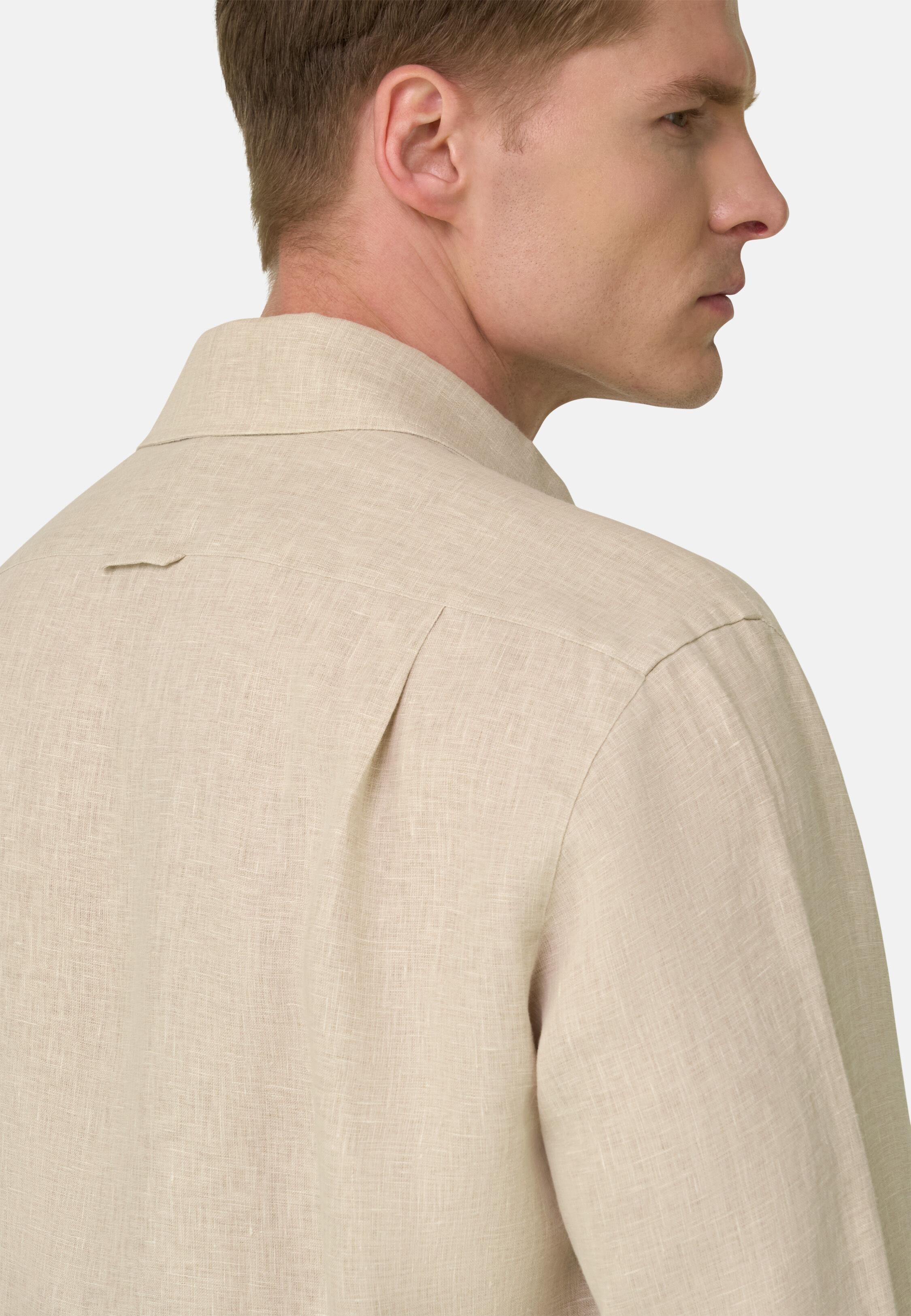 قميص كتان بقصة عادية بيج, Sand, large image number 5