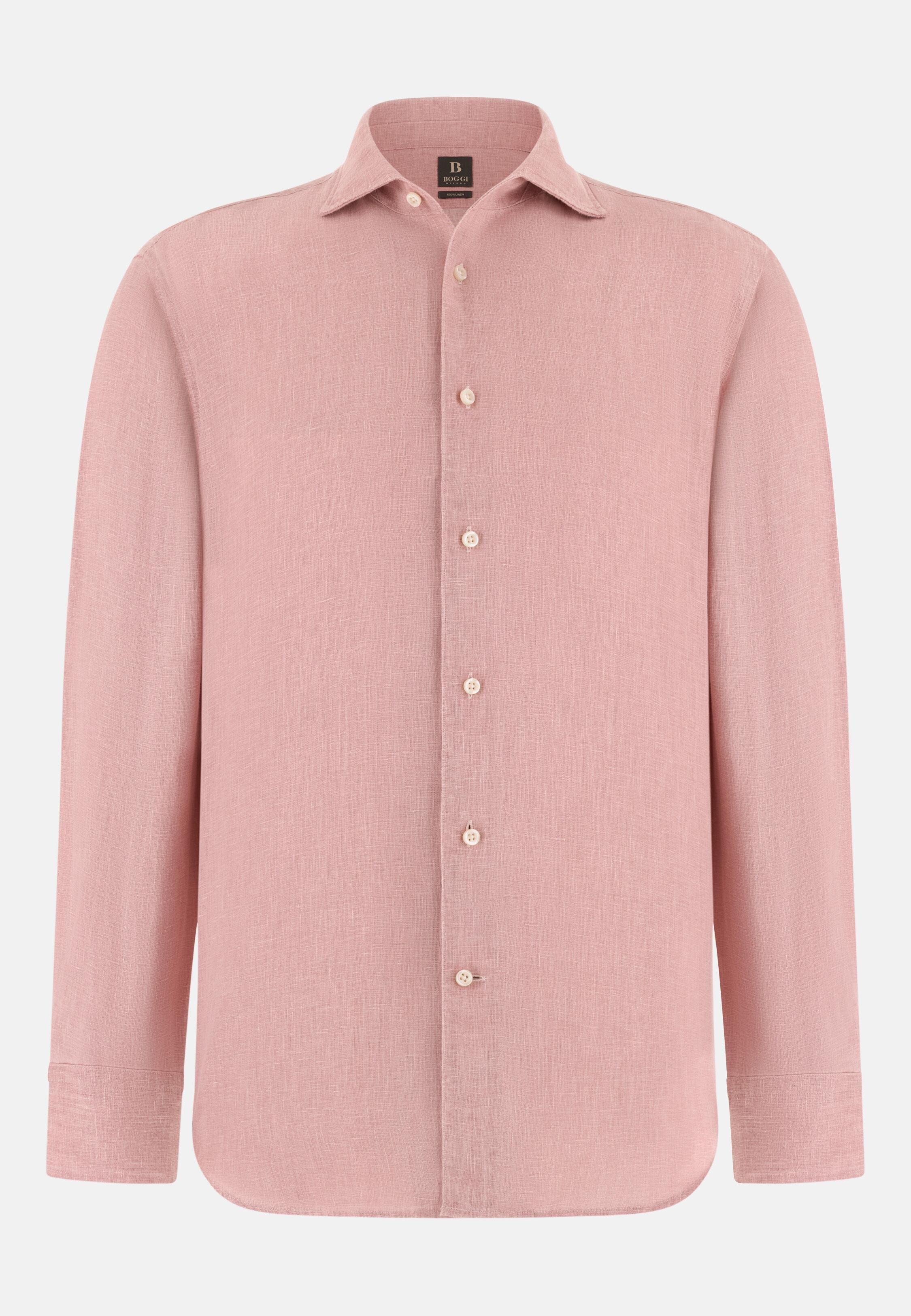 قميص كتان بقصة عادية وردي, Pink, large image number 7