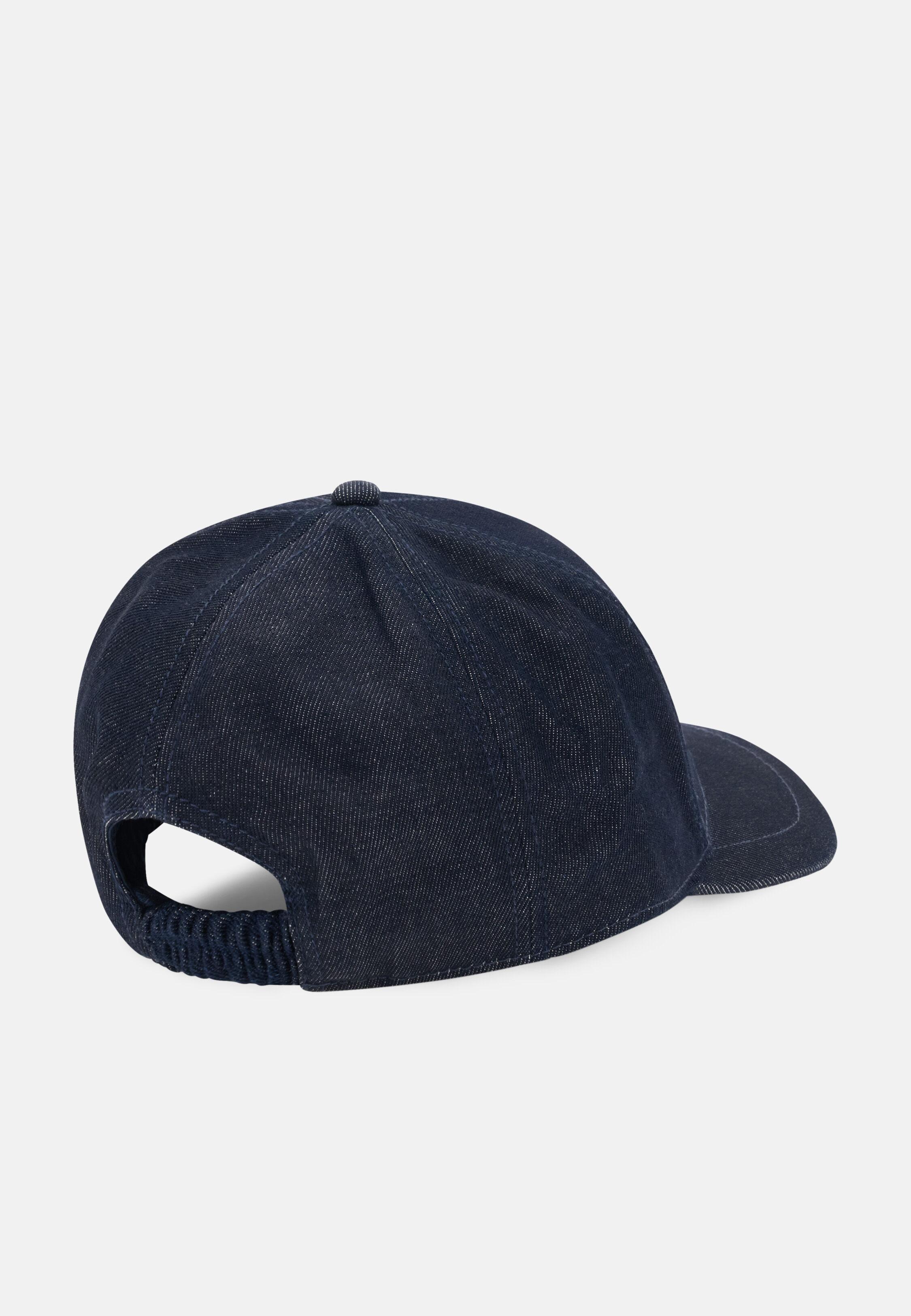 Baseball Cap With Visor And Embroidery in Cotton Blue, Blue, large image number 1