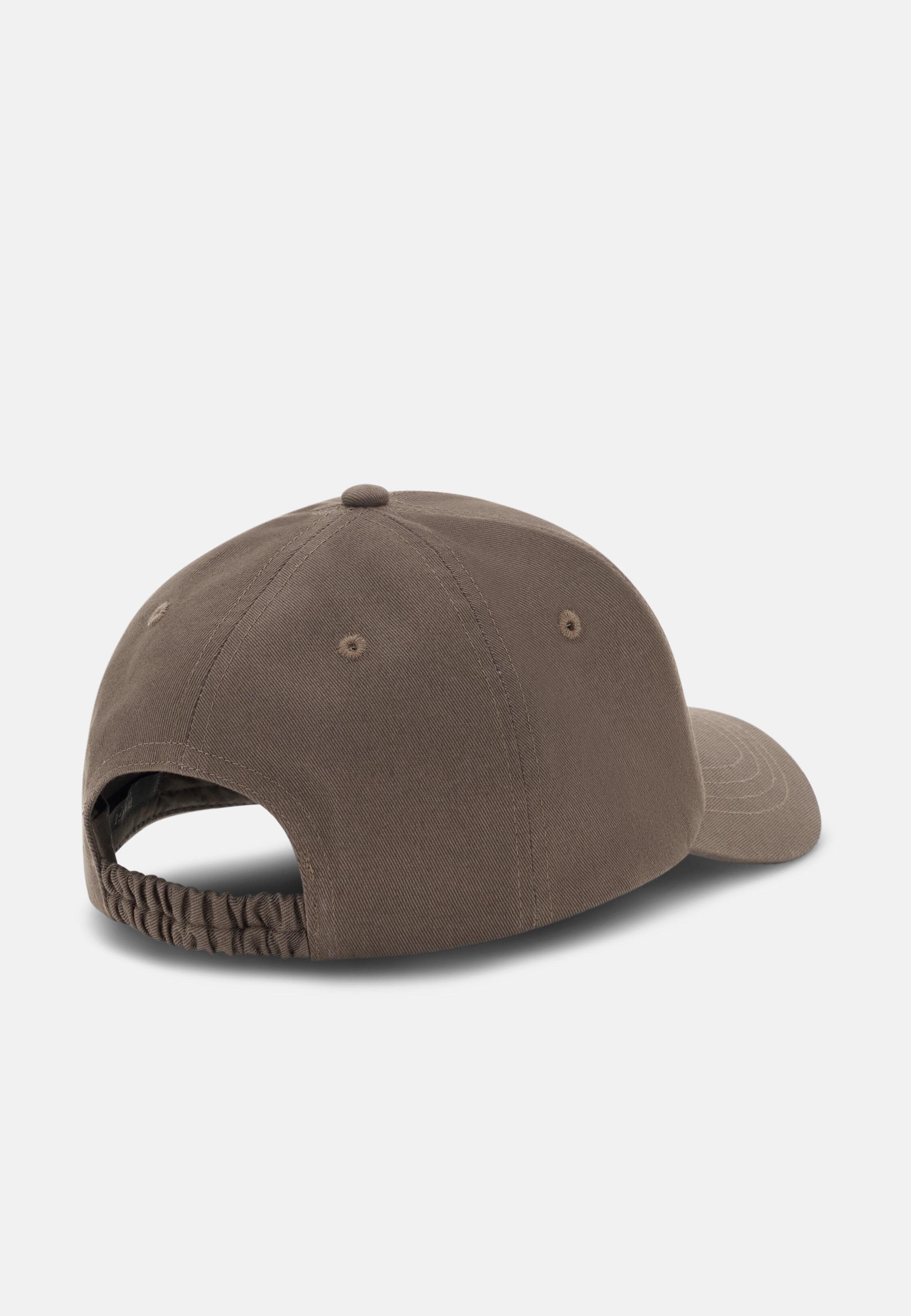 Baseball Cap With Visor And Embroidery in Cotton Brown, Brown, large image number 1