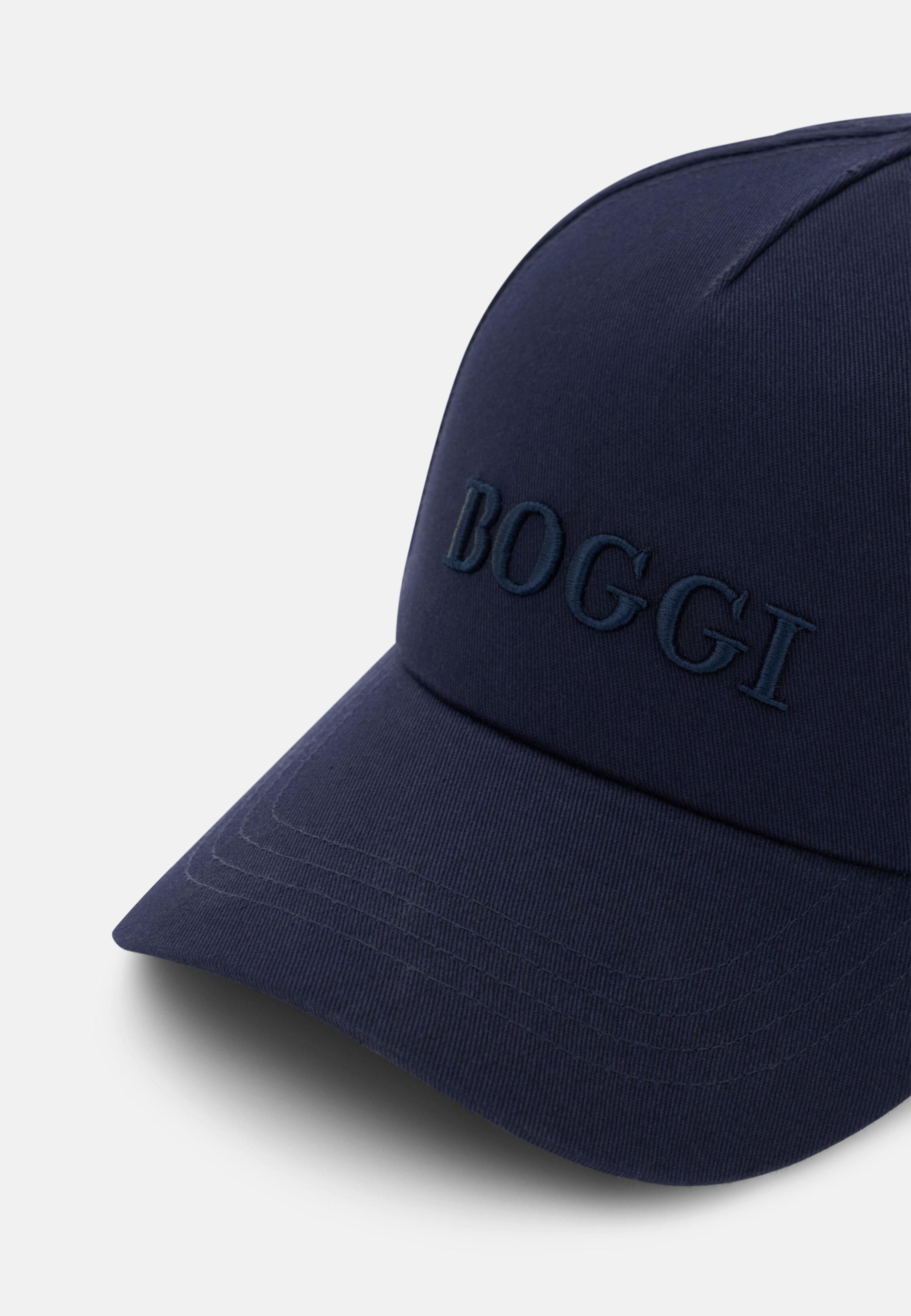 Baseball Cap With Visor And Embroidery in Cotton Navy, Navy blue, medium