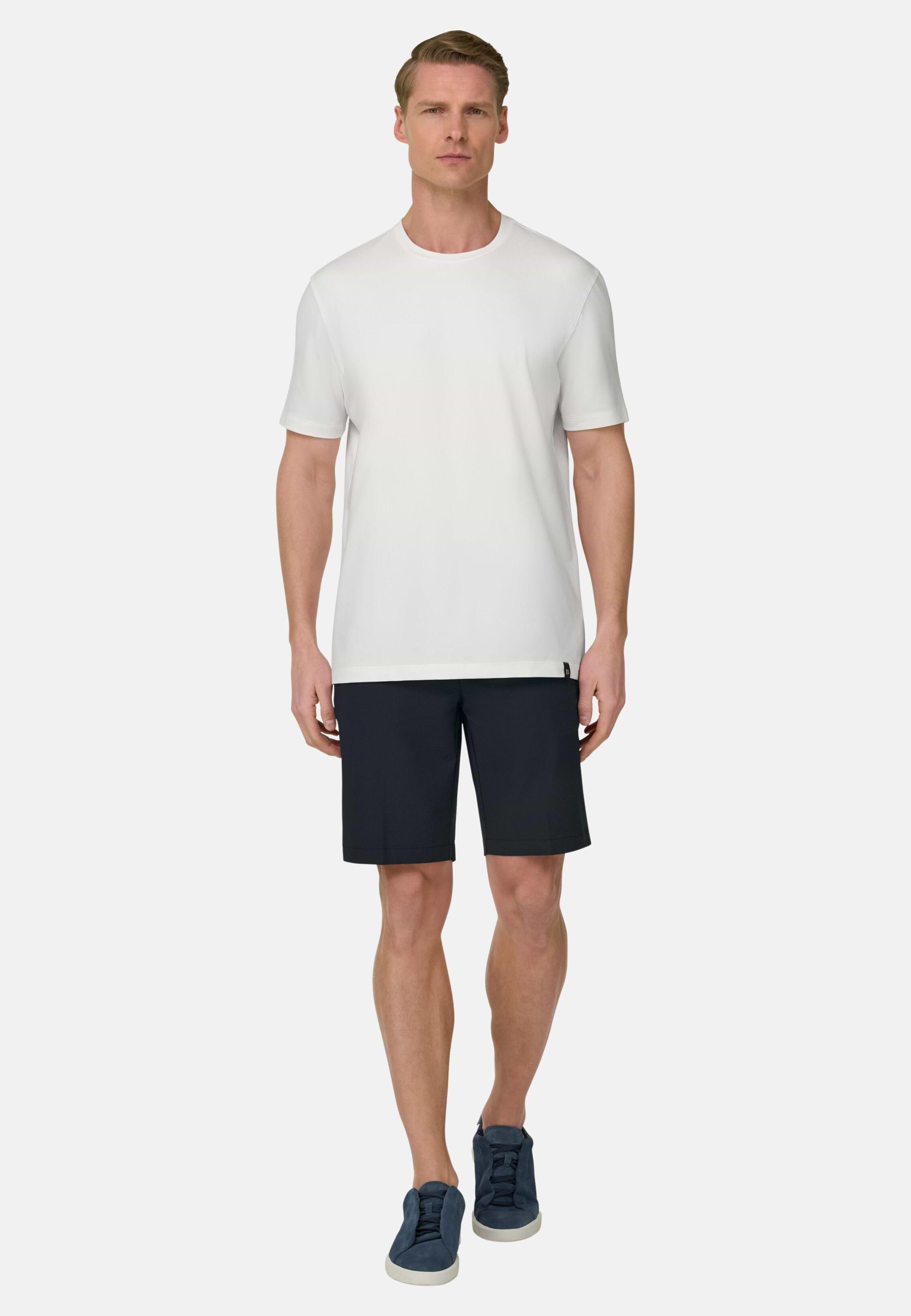 شورت برمودا من B Tech من نايلون مطاطي سييرساكر كحلي, 3901_NAVY, medium