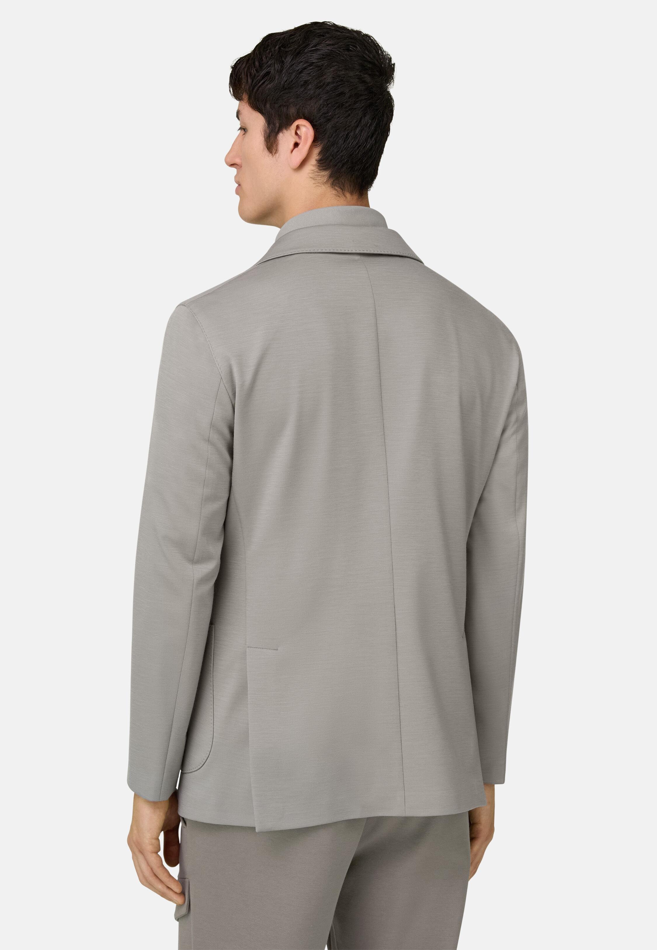 Wool Blend Sweatshirt Jacket Grey, Grey, medium