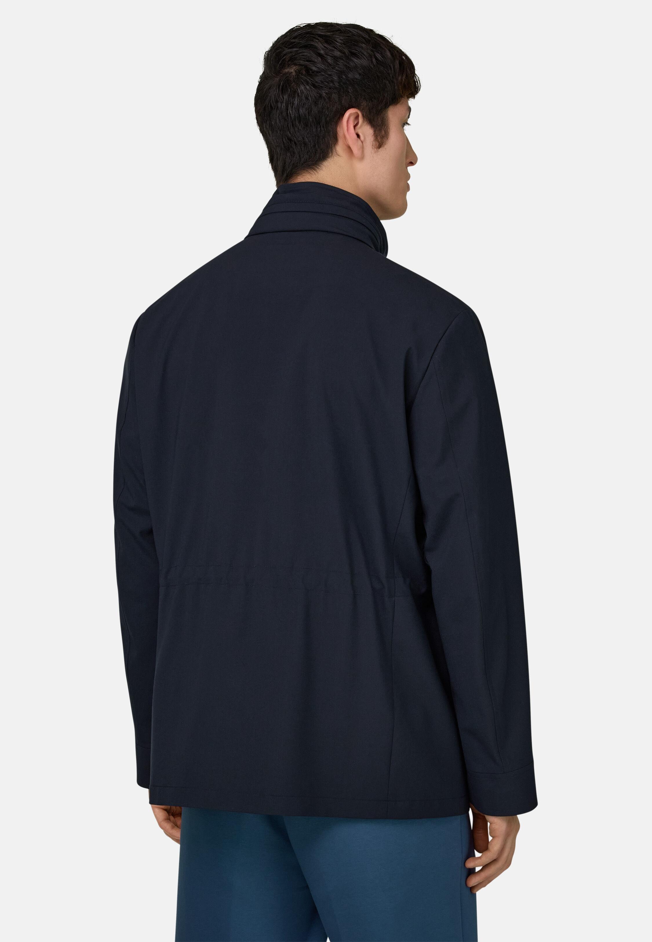 Field Jacket In Technical Wool Blue, 3901_NAVY, medium