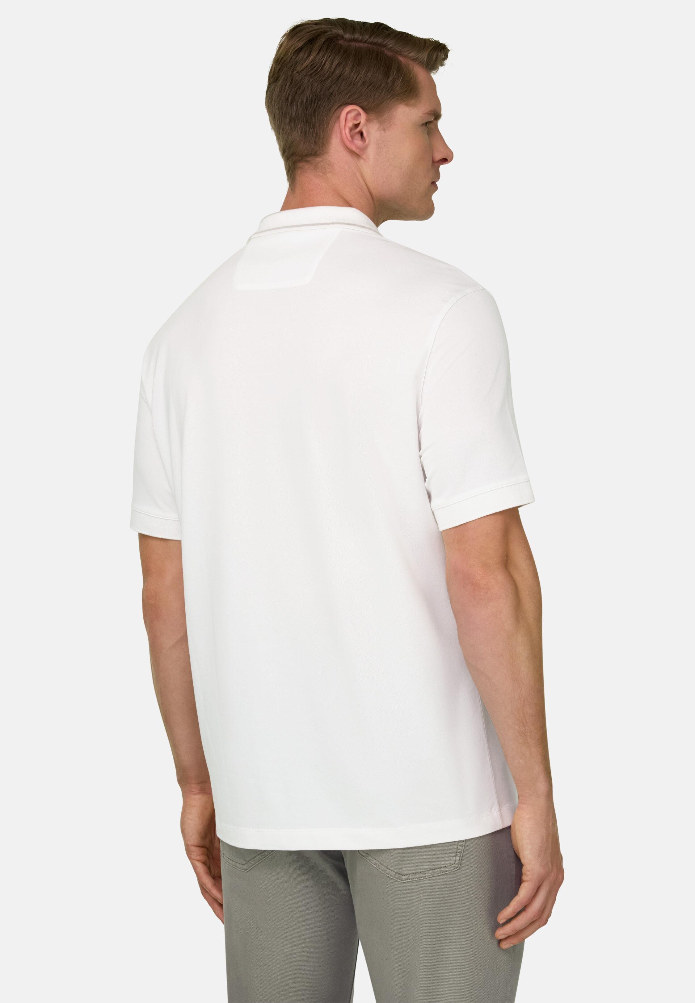 قميص بولو بيكيه عالي الأداء بخيوط إس-كافا أبيض, White, large image number 1