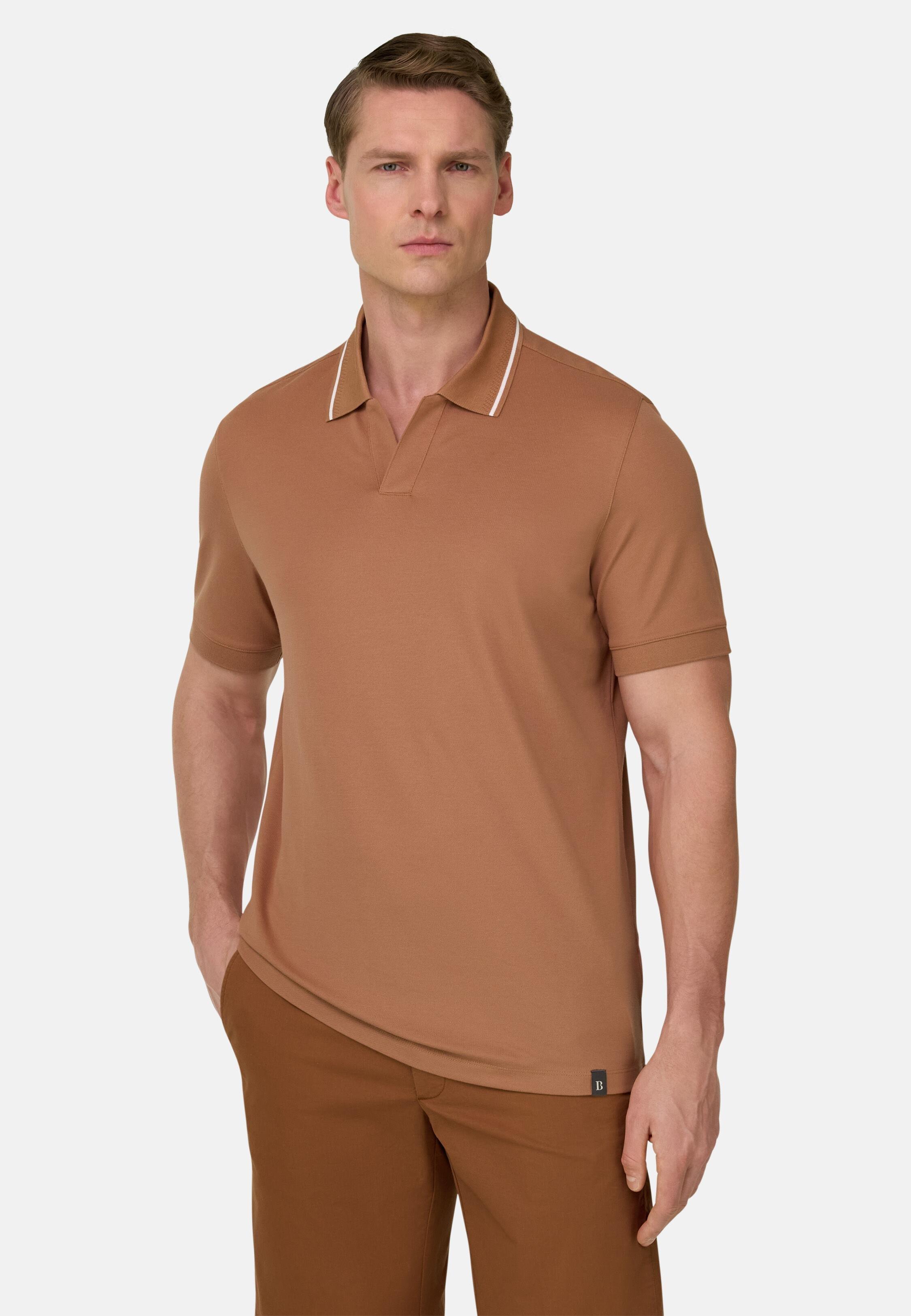 High-Performance Piqu&eacute; Polo Shirt with S-Caf&egrave;&reg; Yarn, 3901_MDOR, large image number 0