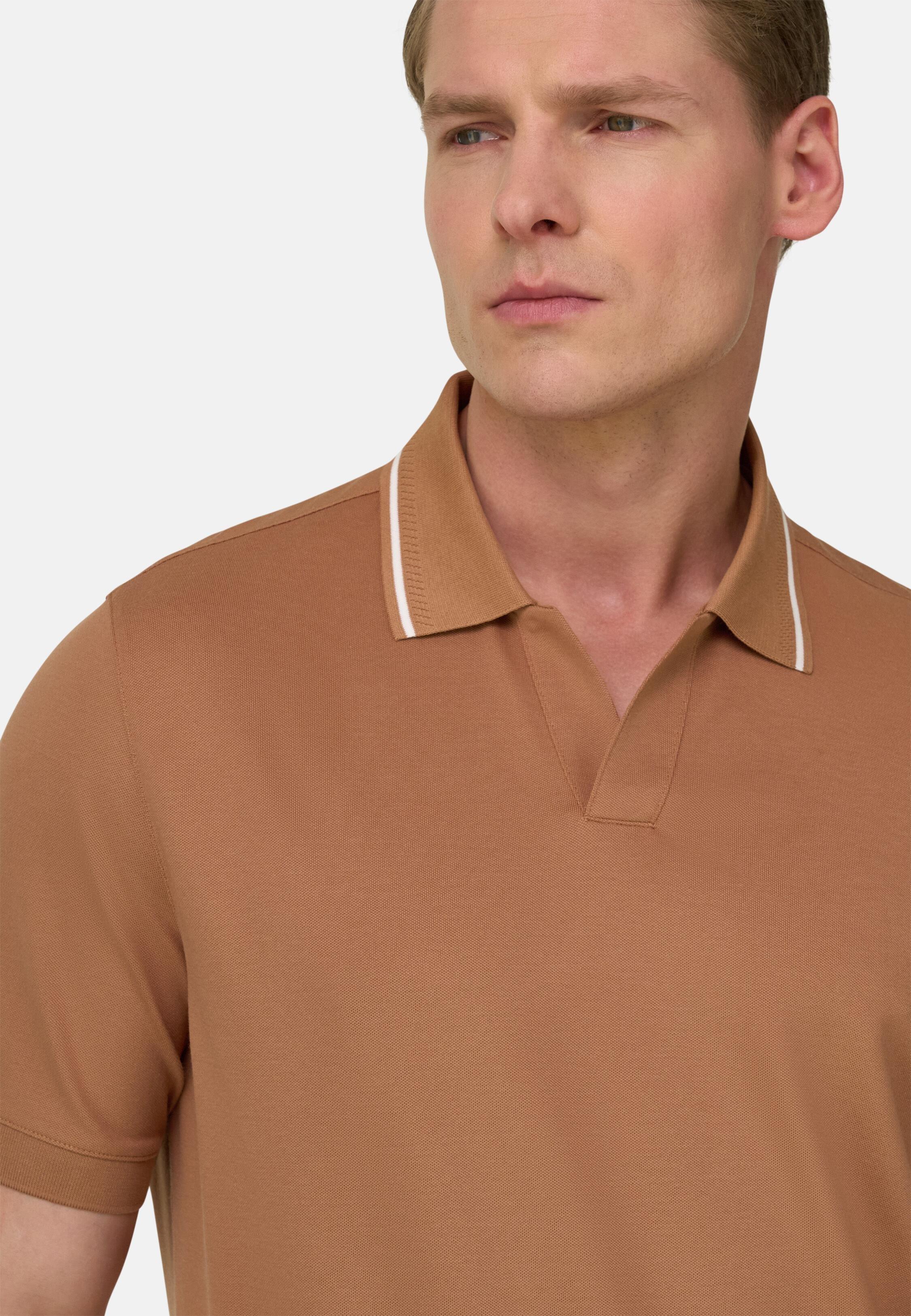 High-Performance Piqu&eacute; Polo Shirt with S-Caf&egrave;&reg; Yarn, 3901_MDOR, large image number 2
