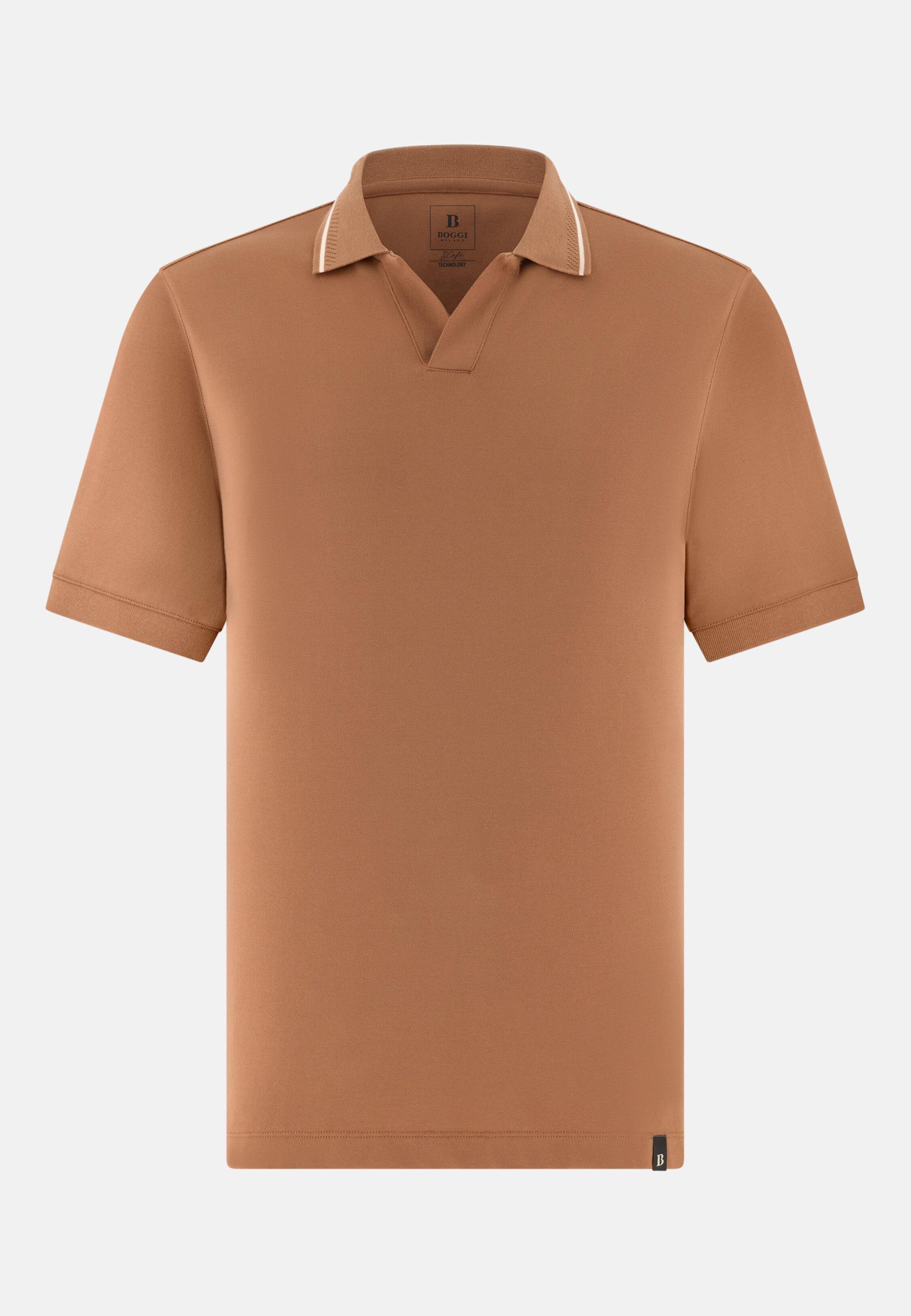 High-Performance Piqu&eacute; Polo Shirt with S-Caf&egrave;&reg; Yarn, 3901_MDOR, large image number 3
