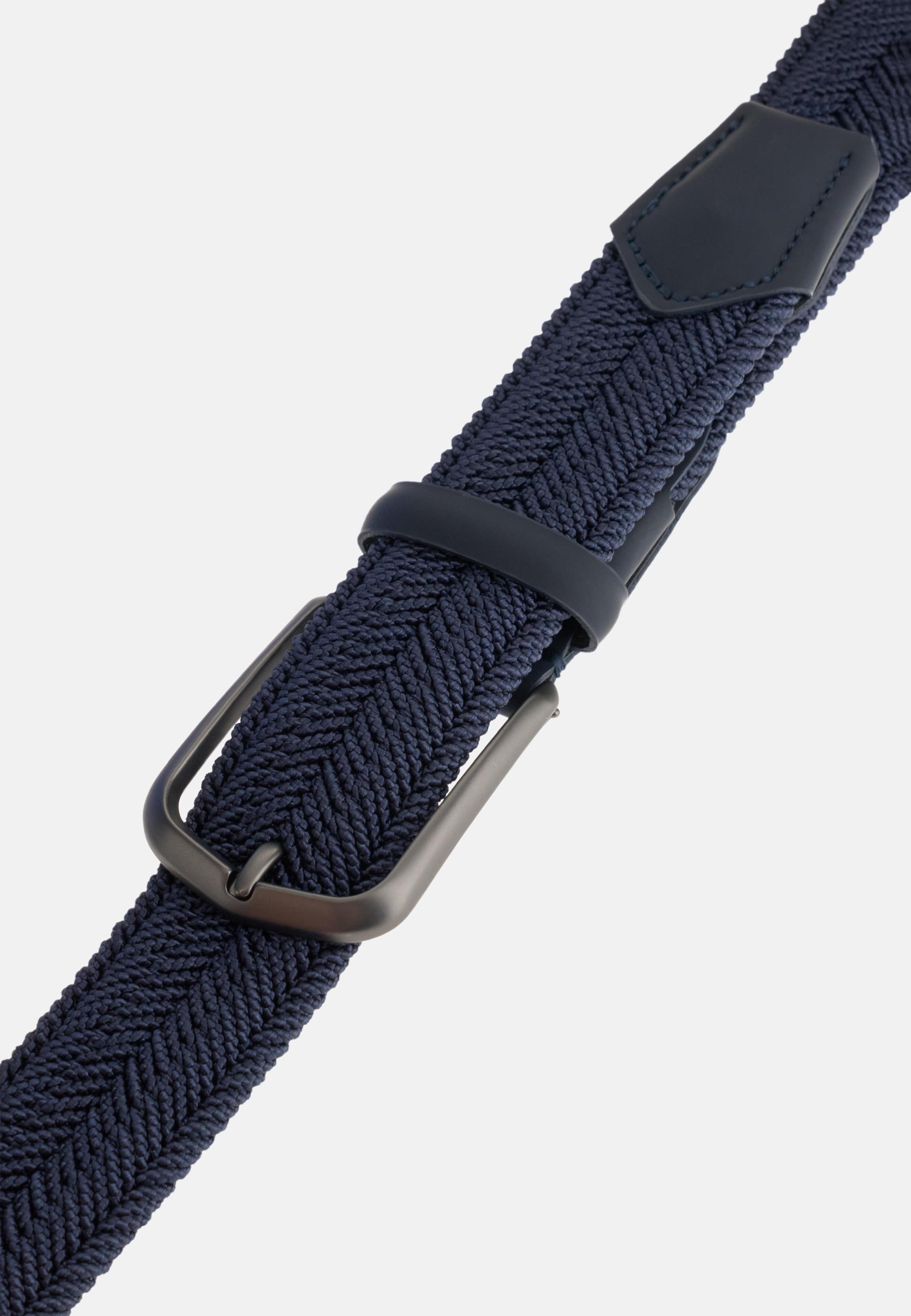 Woven Viscose Belt Navy, 3901_NAVY, large image number 1