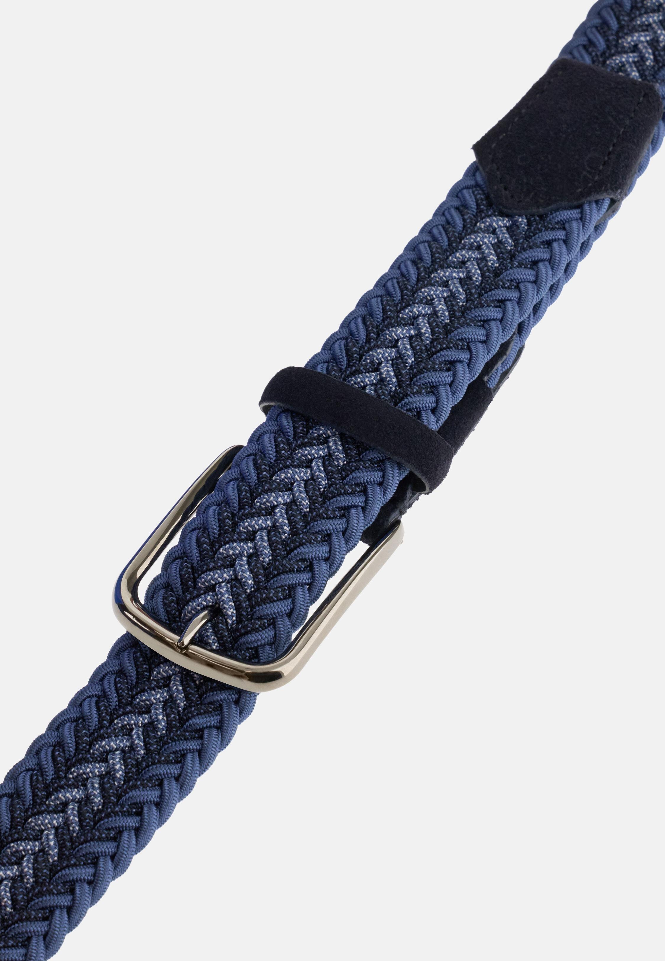 Woven Viscose Blend Belt Navy, 3901_NAVY, medium