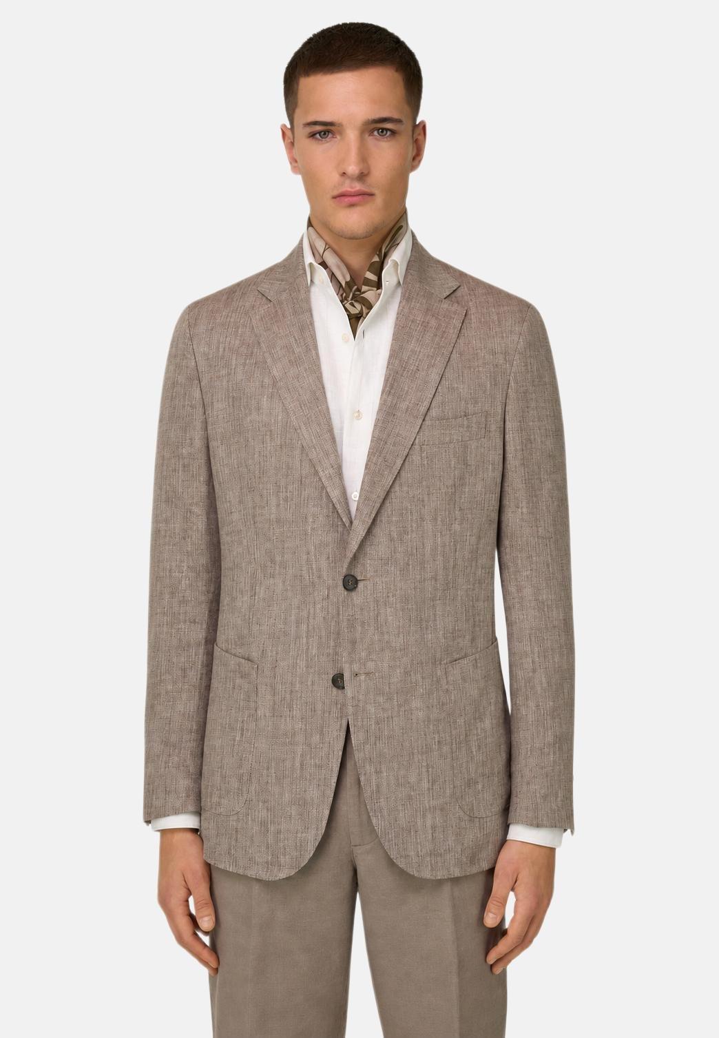 M&Atilde;&copy;lange Pure Linen Jacket Brown, Brown, medium