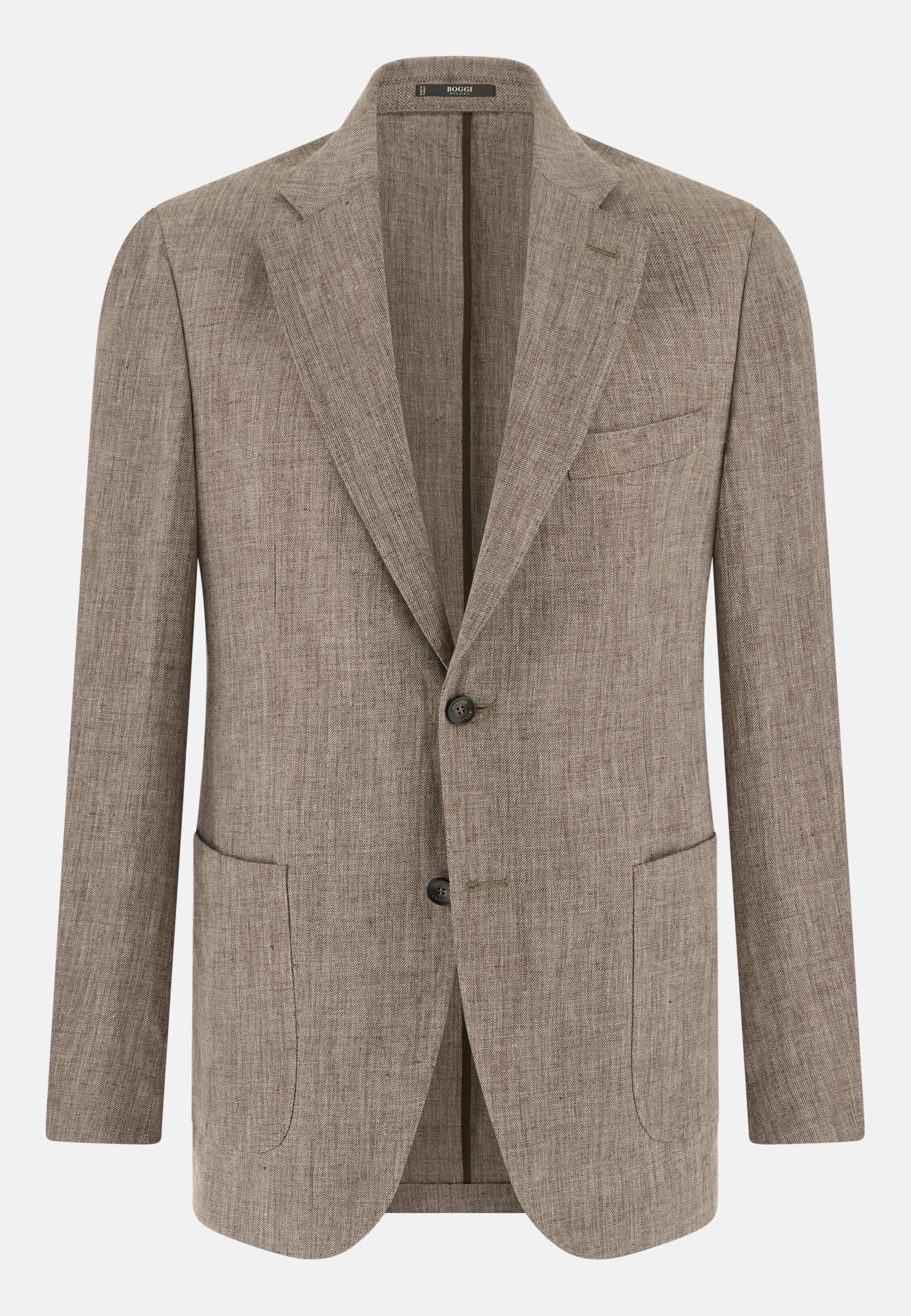 M&Atilde;&copy;lange Pure Linen Jacket Brown, Brown, large image number 3