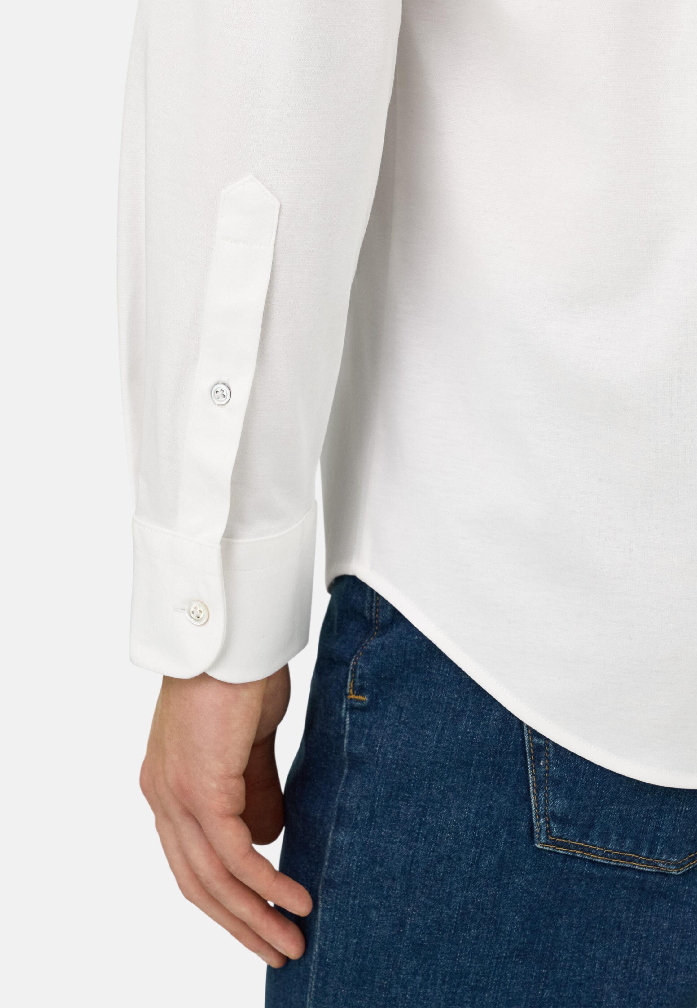 Regular Fit Cotton And Silk Polo Shirt White, 3901_WHIT, medium