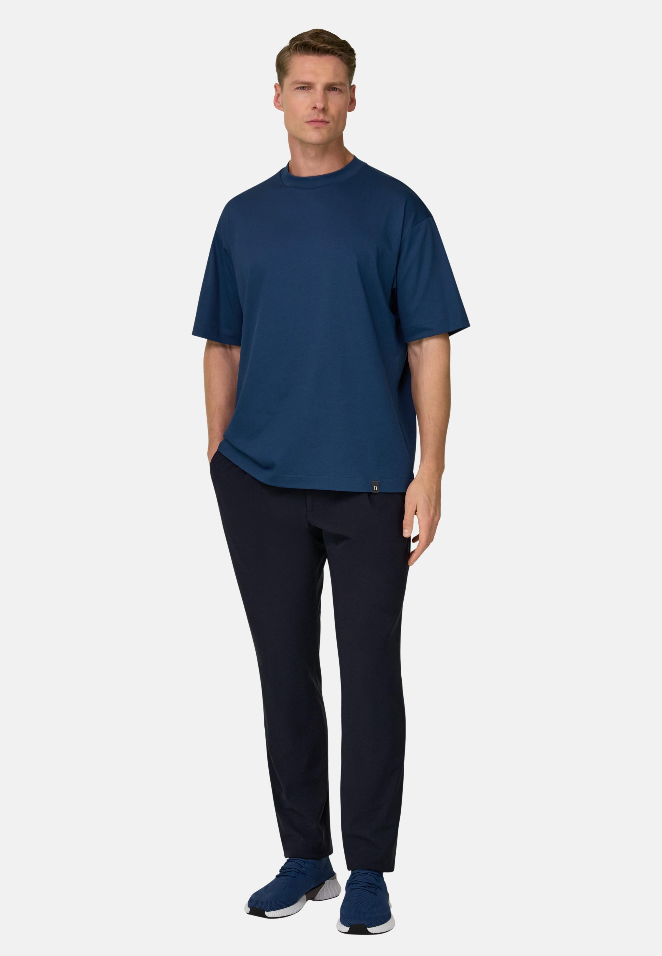 B-Tech Stretch Nylon Trousers Blue, Navy blue, large image number 1