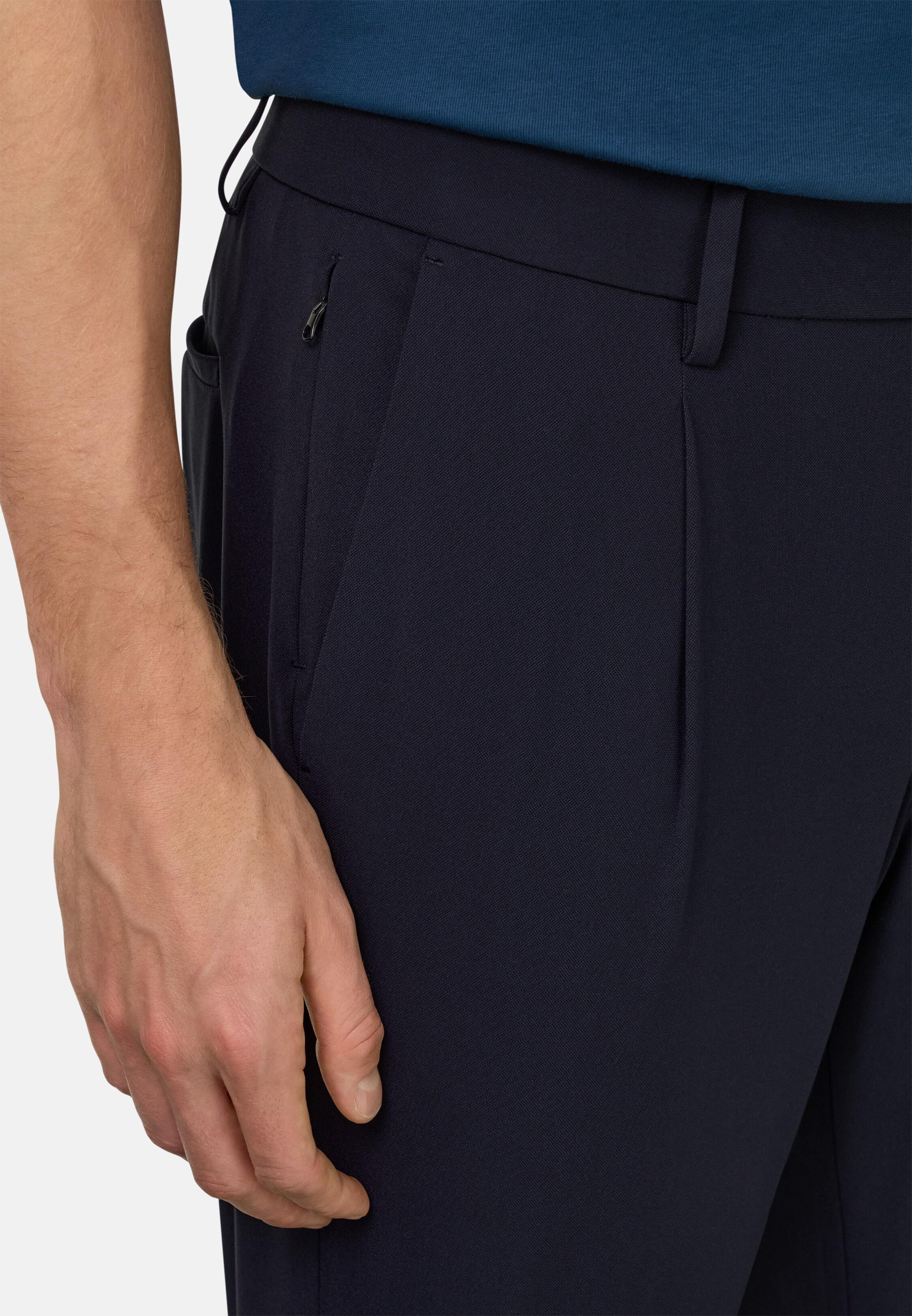 B-Tech Stretch Nylon Trousers Blue, Navy blue, large image number 3