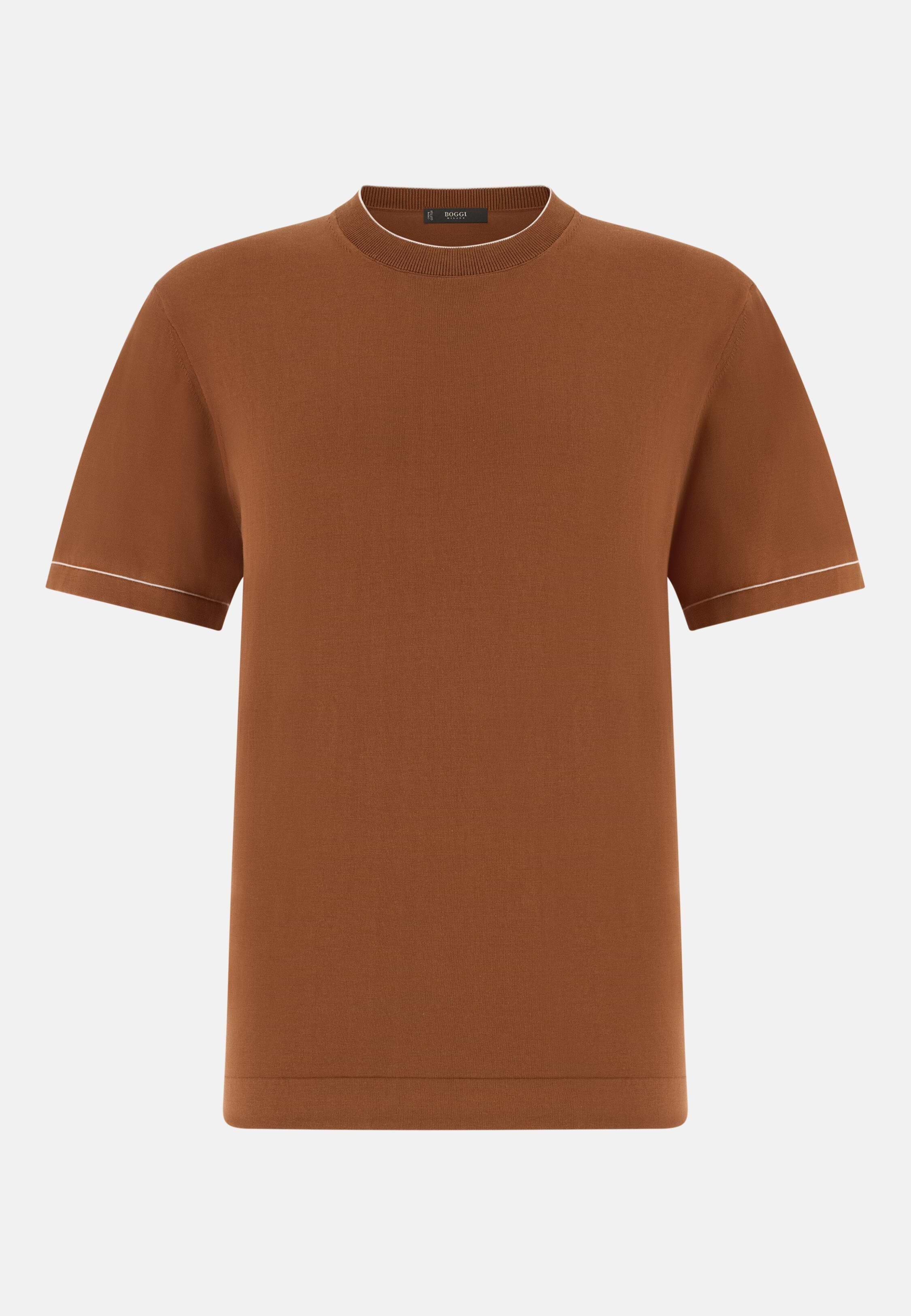 Cotton Cr&ecirc;pe Knit T-Shirt Rot, 3901_DKOR, large image number 5
