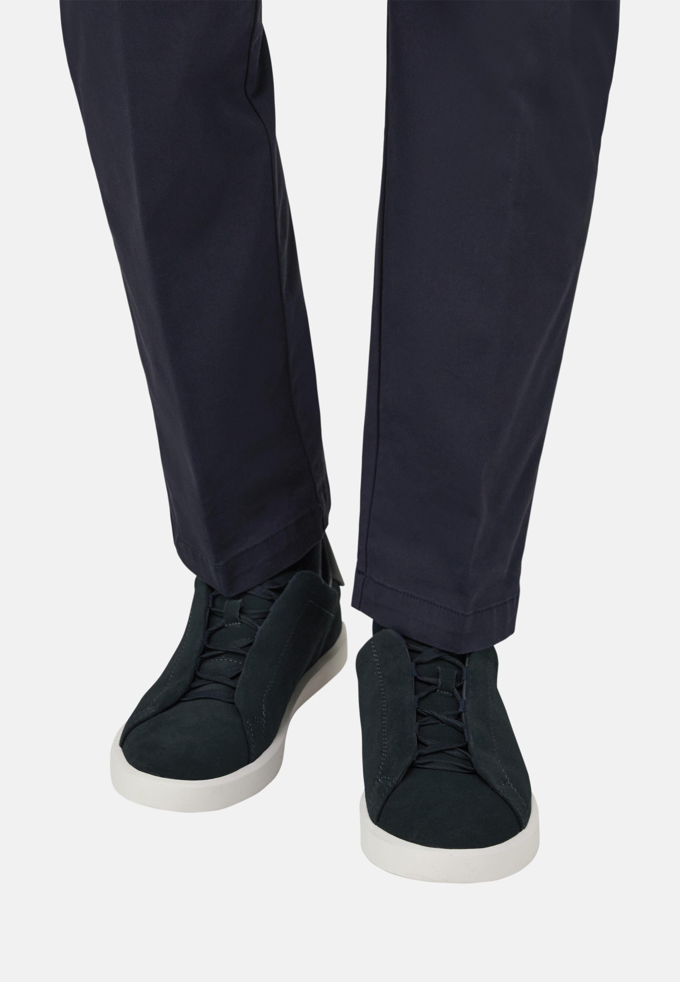 Essence Trainers In Suede Leather Navy, 3901_NAVY, medium