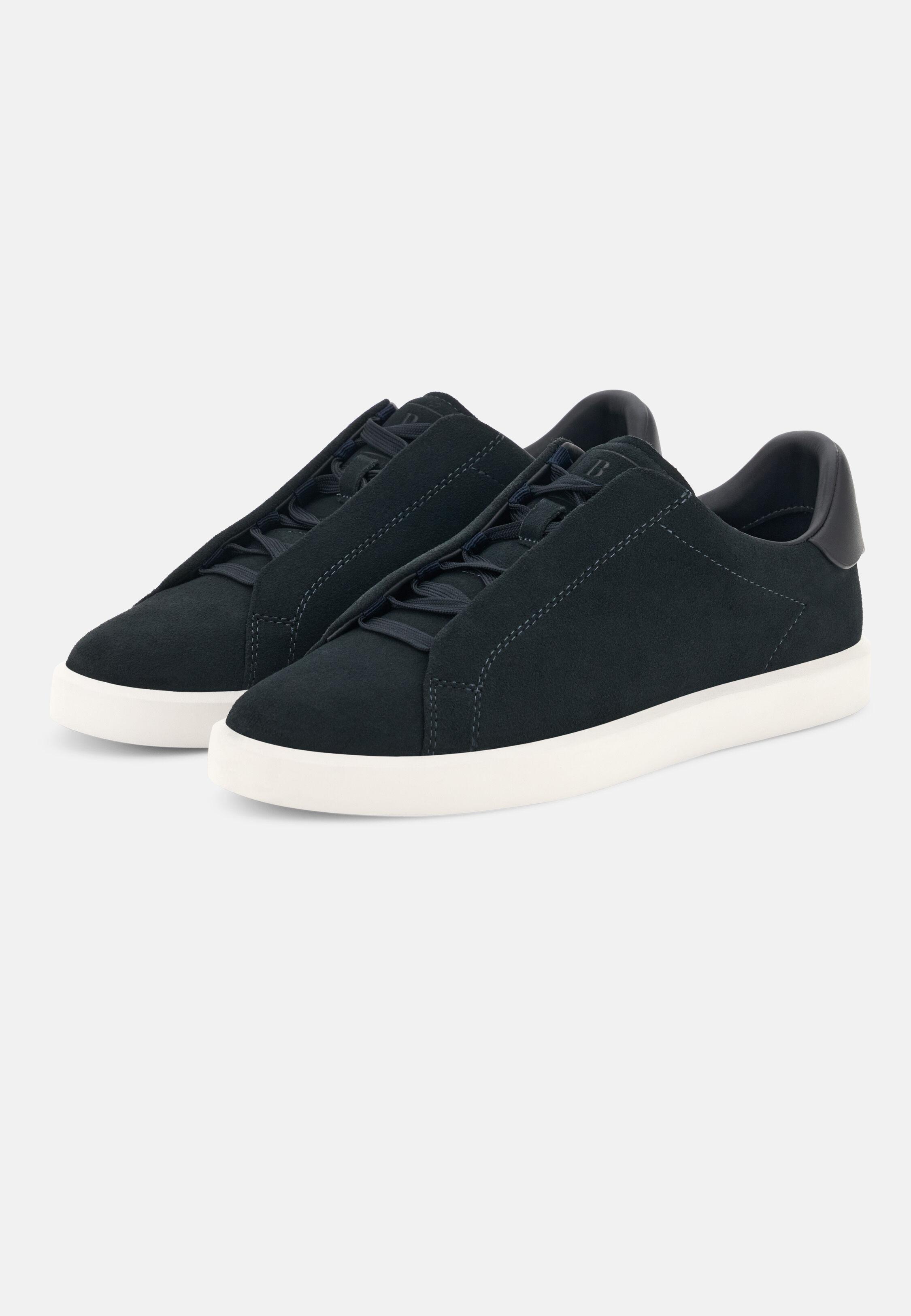 Essence Trainers in Suede Leather Navy blue, Navy blue, medium