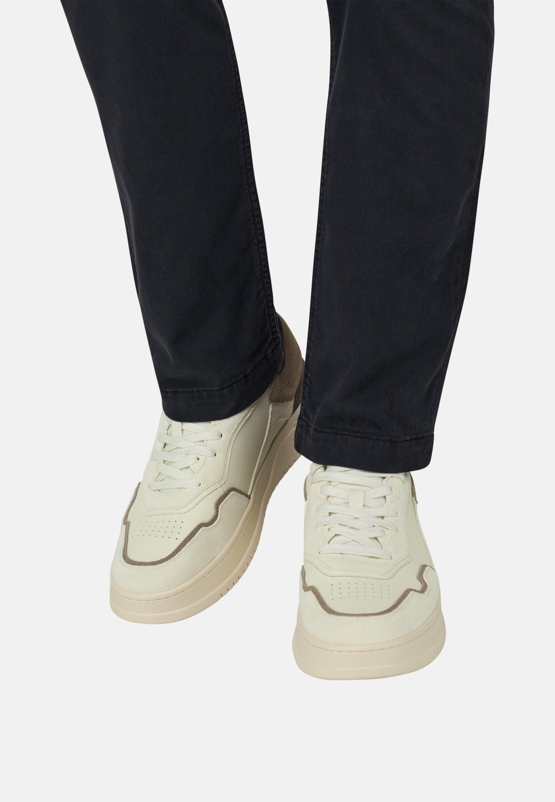 Journey Leather Mix Trainers Cream, 3901_CREA, large image number 0