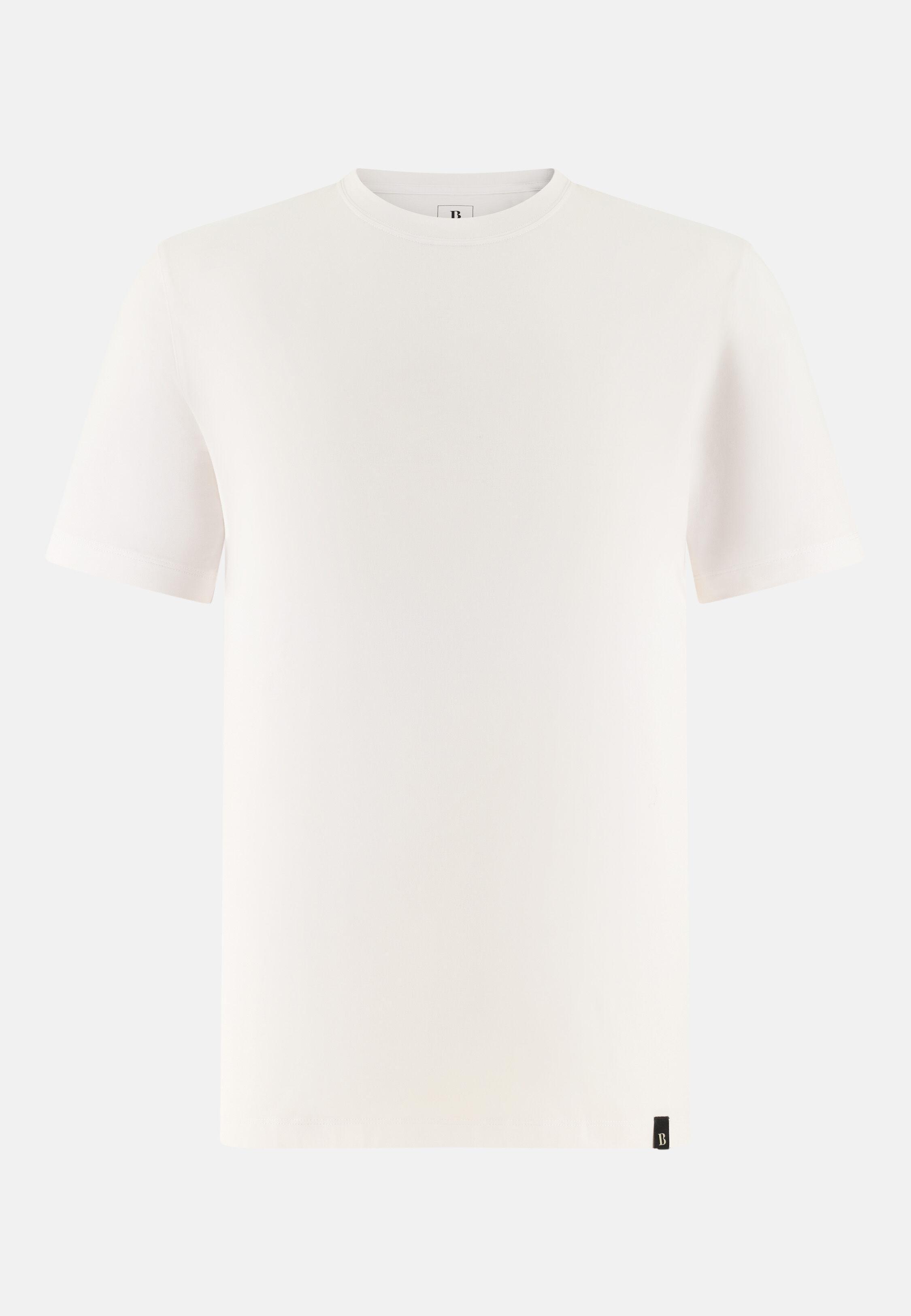 T-Shirt In Stretch Pima Cotton White, White, large image number 3