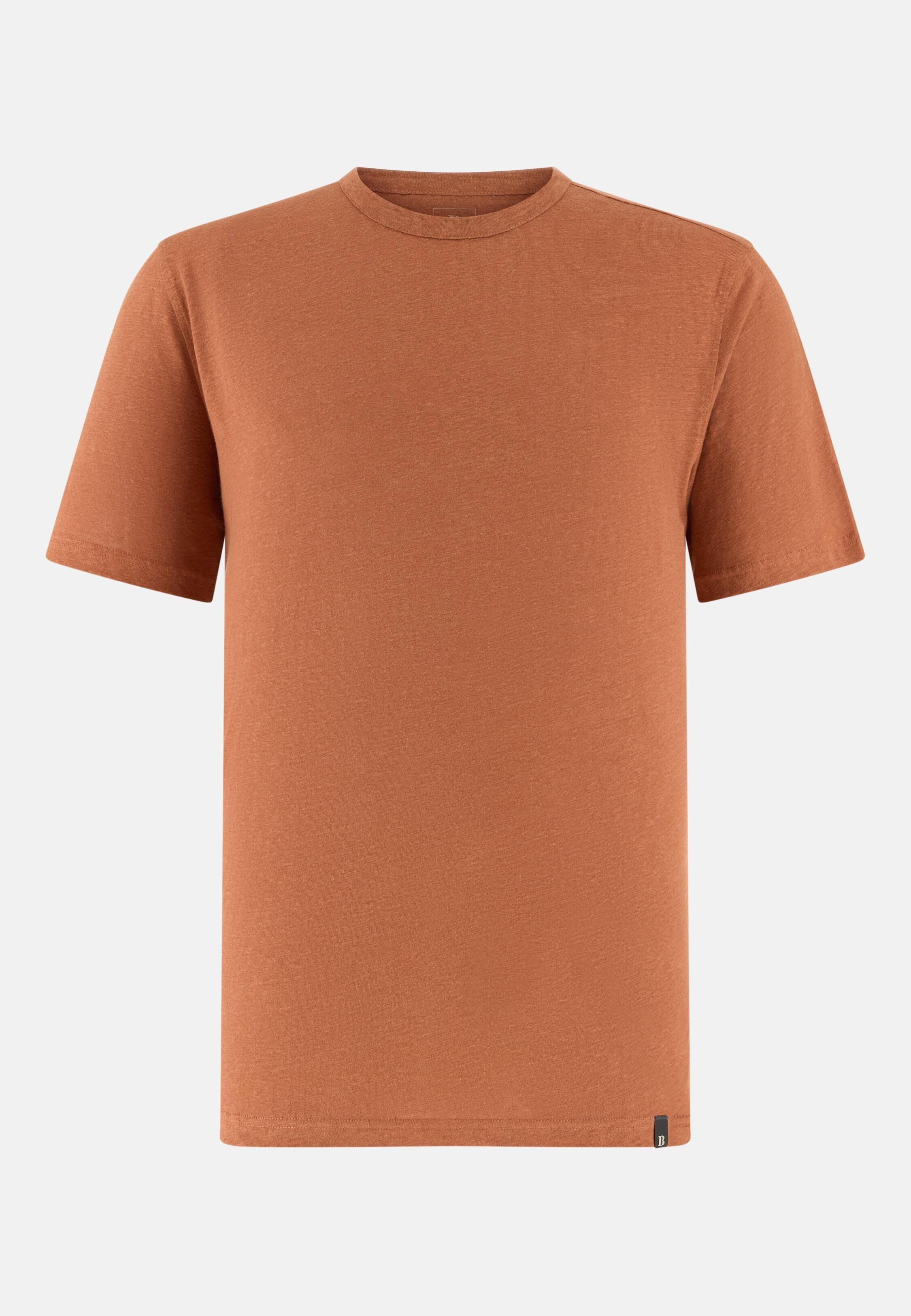 قميص تي شيرت من جيرسي الكتان المرن باللون الصدئي (Rust), 3901_RUST, large image number 3