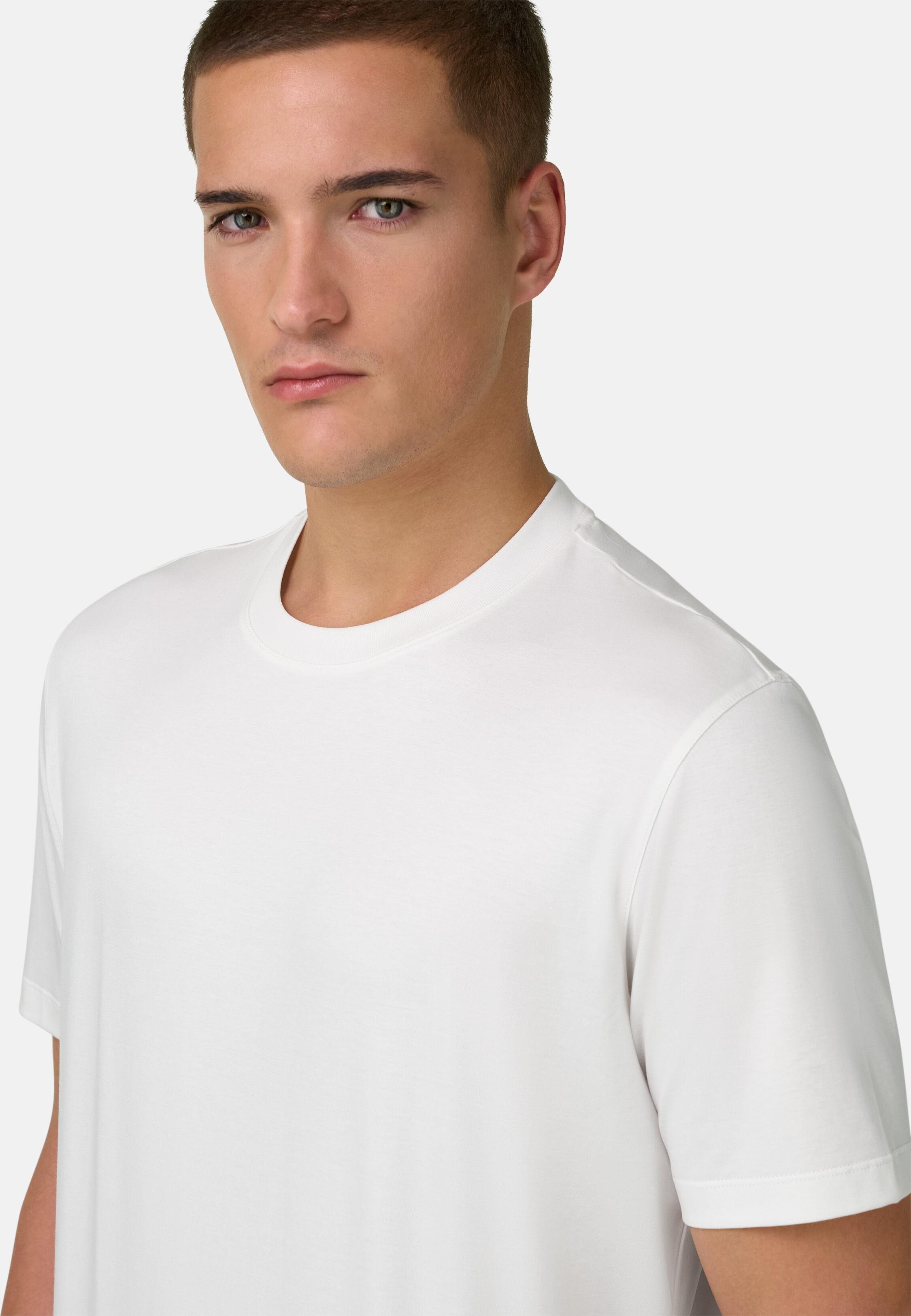 Silk T-Shirt White, 3901_WHIT, large image number 2