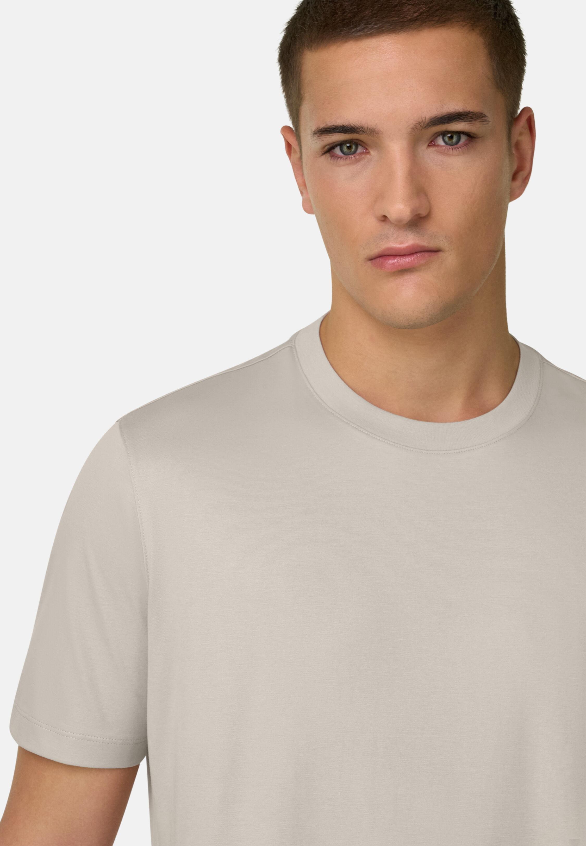 Silk T-Shirt Beige, 3901_SAND, large image number 2