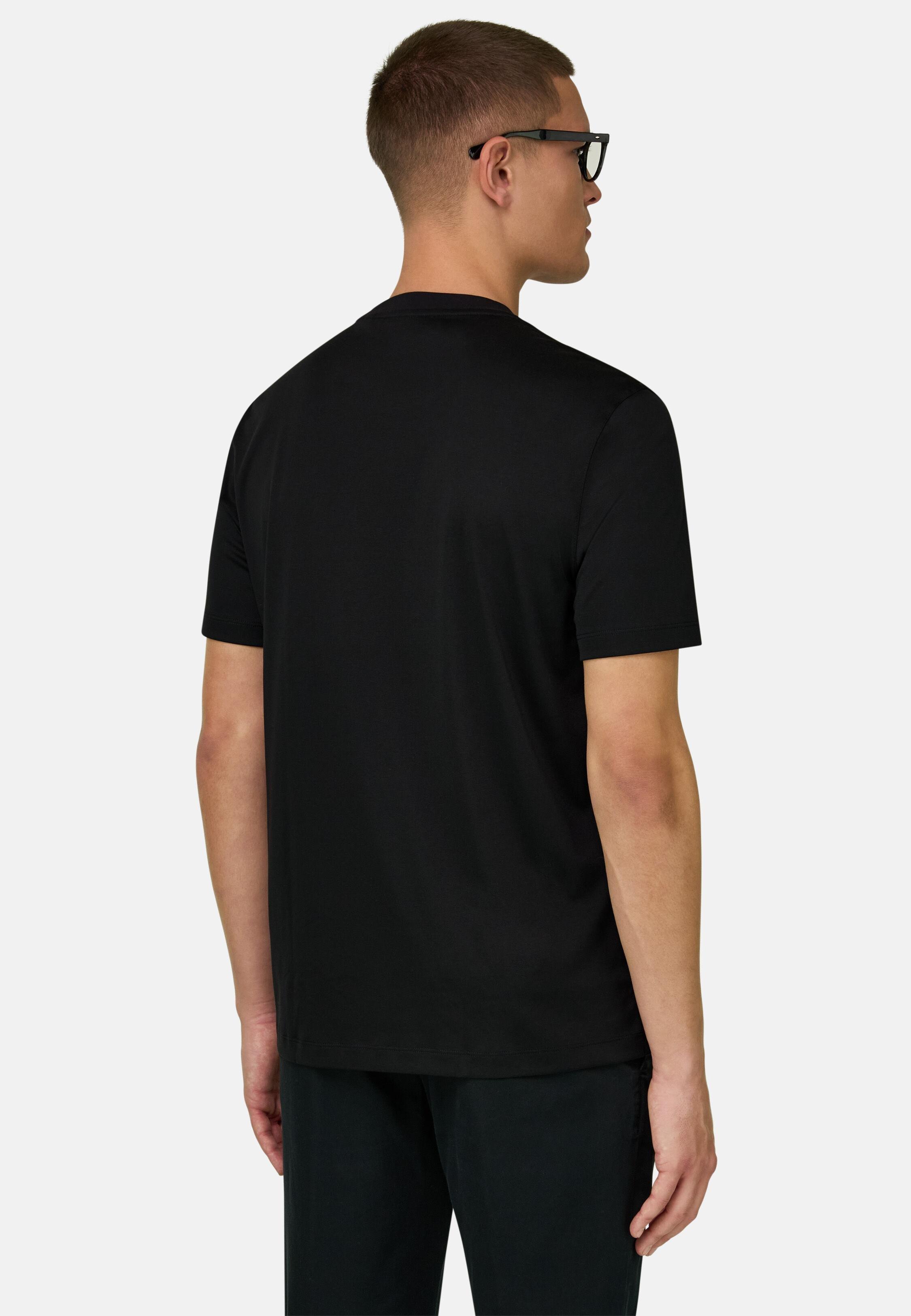 Silk Blend T-Shirt Black, Black, large image number 1