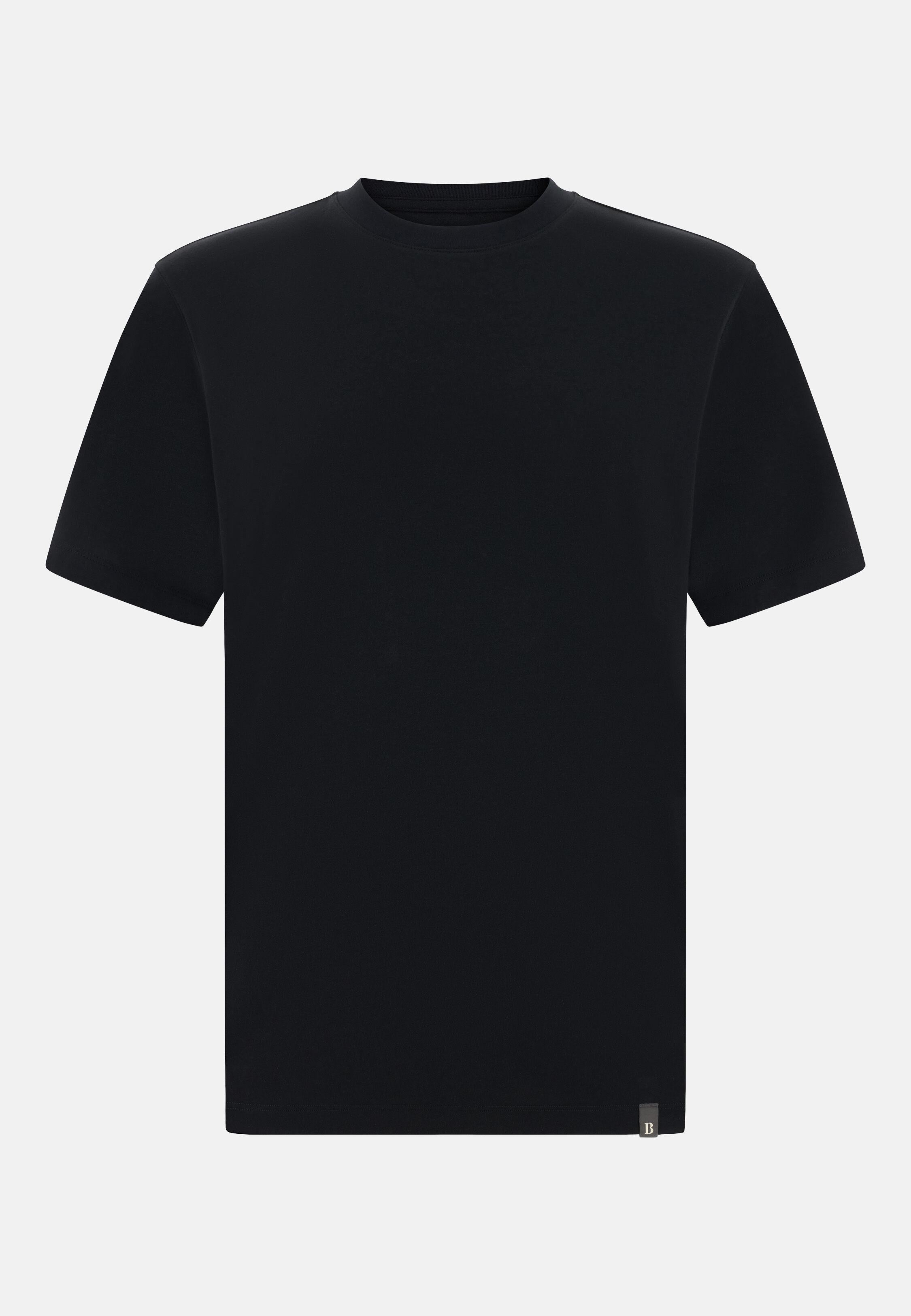 Silk Blend T-Shirt Black, Black, large image number 3