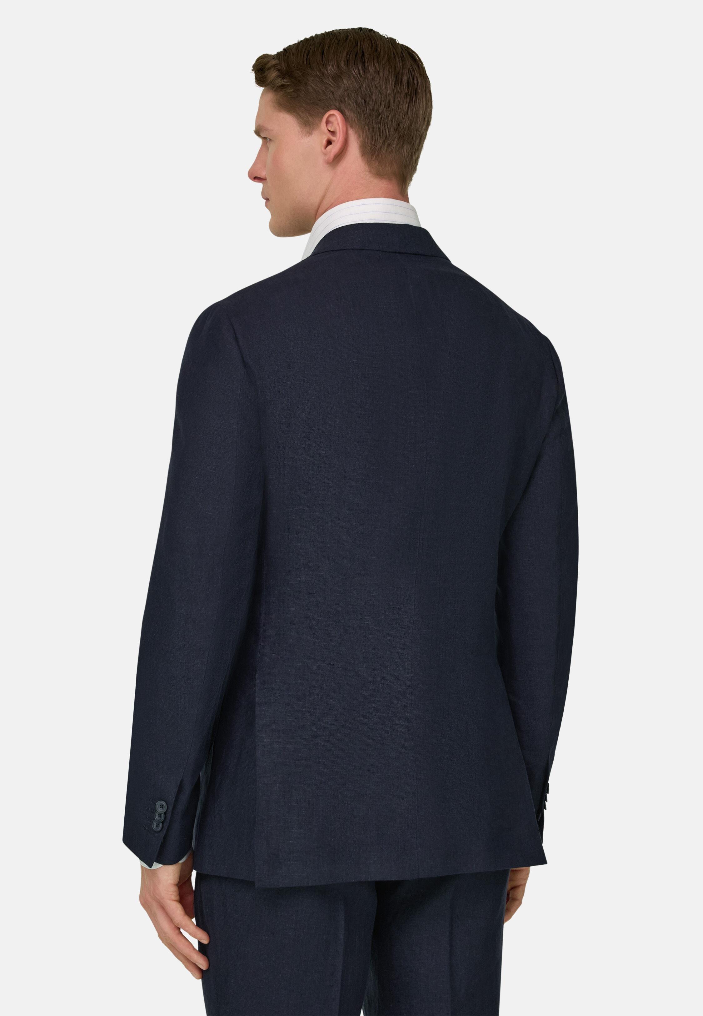 Pure Linen Suit Navy blue, Navy blue, large image number 1