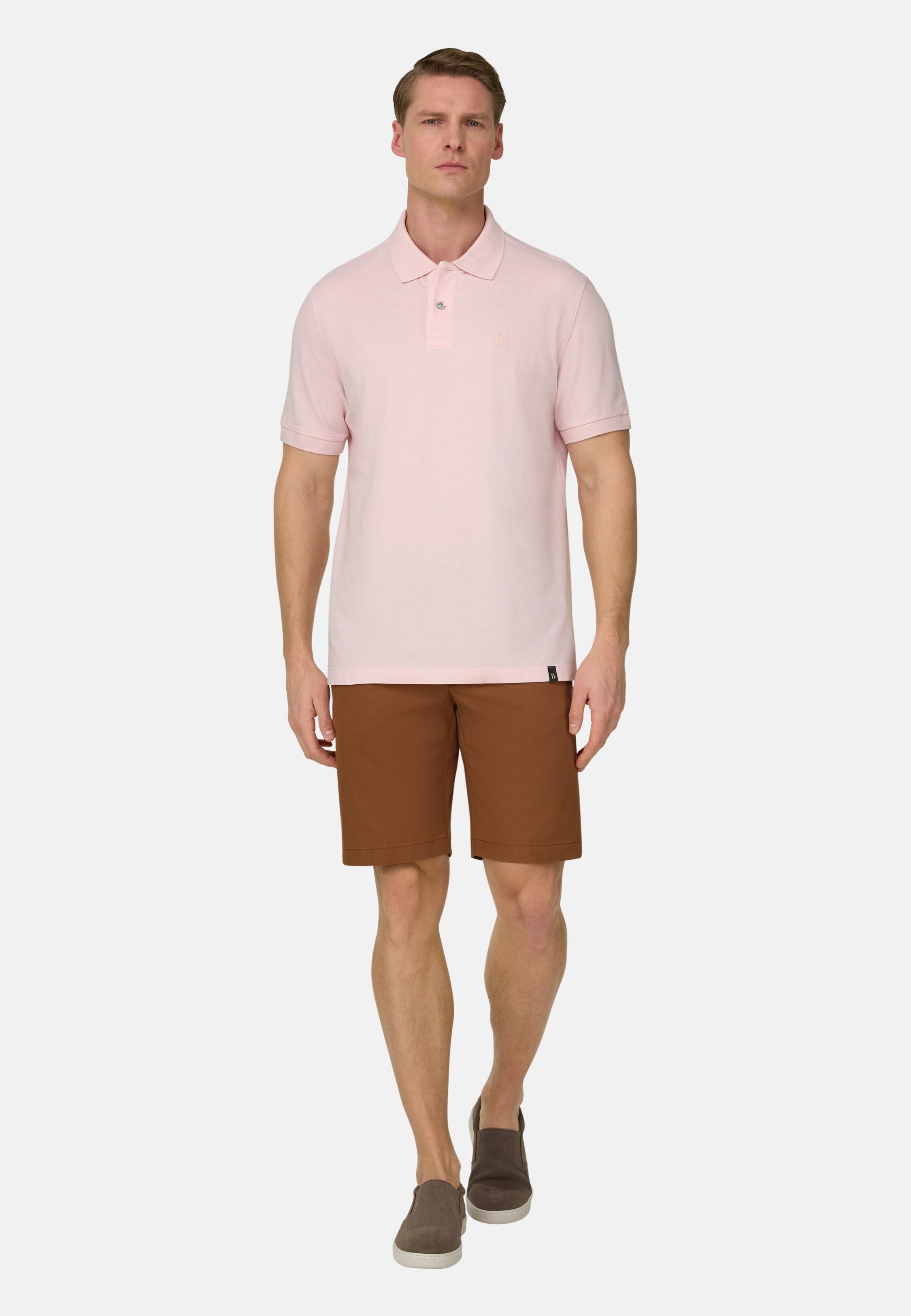 Polo Shirt in Regular Fit Cotton Piqu&eacute;, Pink, Pink, medium