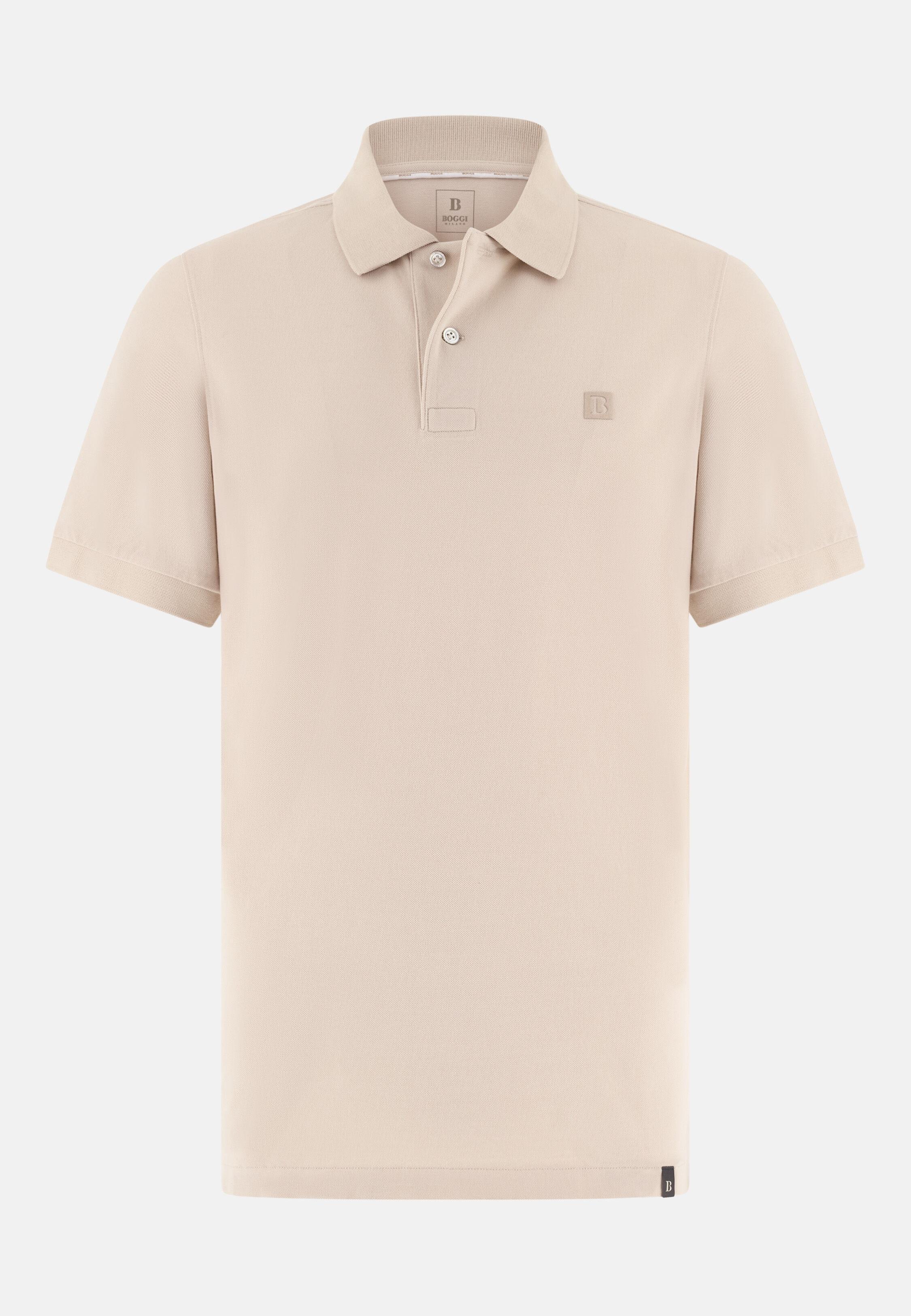 Regular Fit Cotton Piqu&eacute; Polo Shirt Natural, Natural, large image number 3
