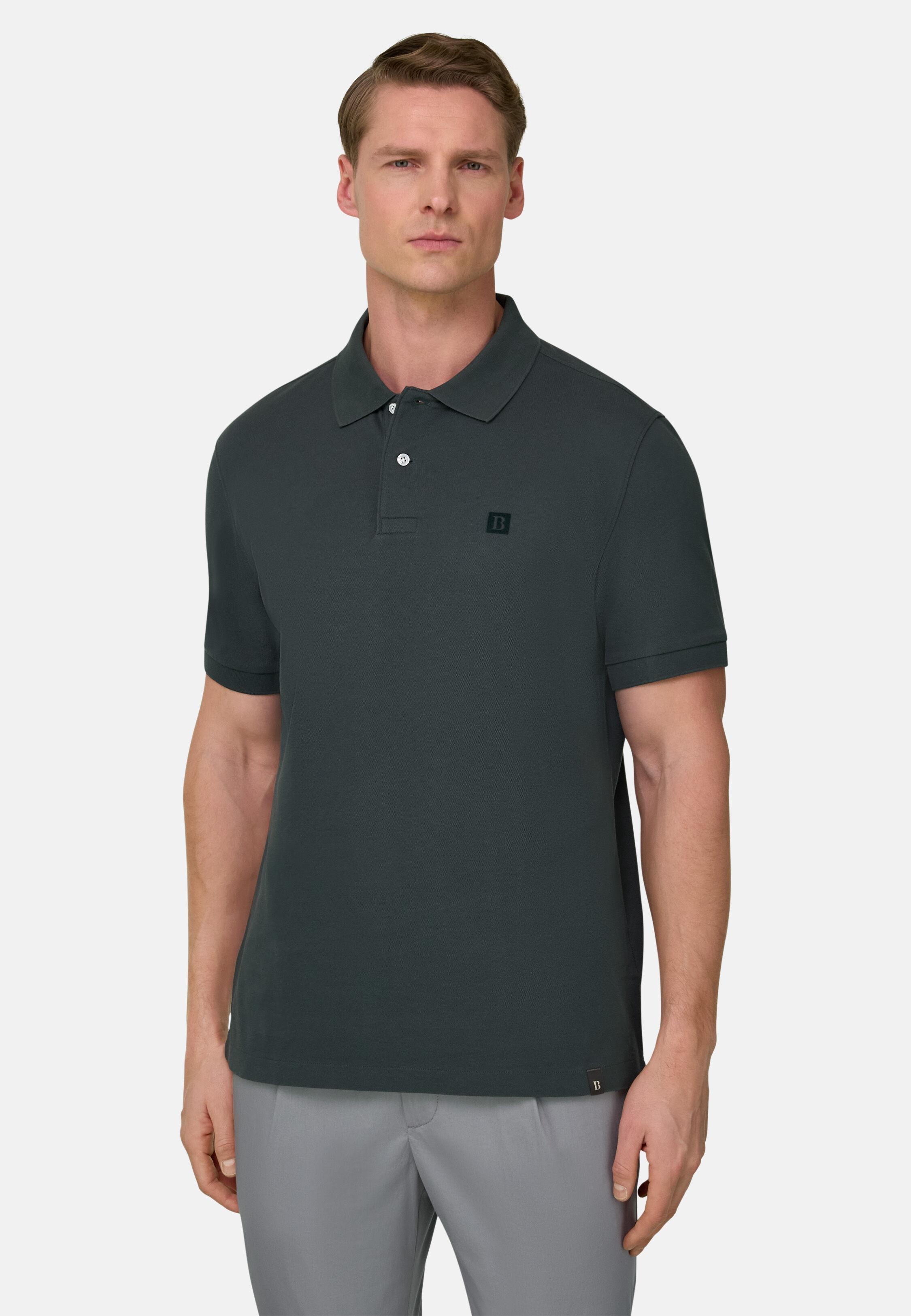 Regular Fit Cotton Piqu&eacute; Polo Shirt Green, Green, large image number 0