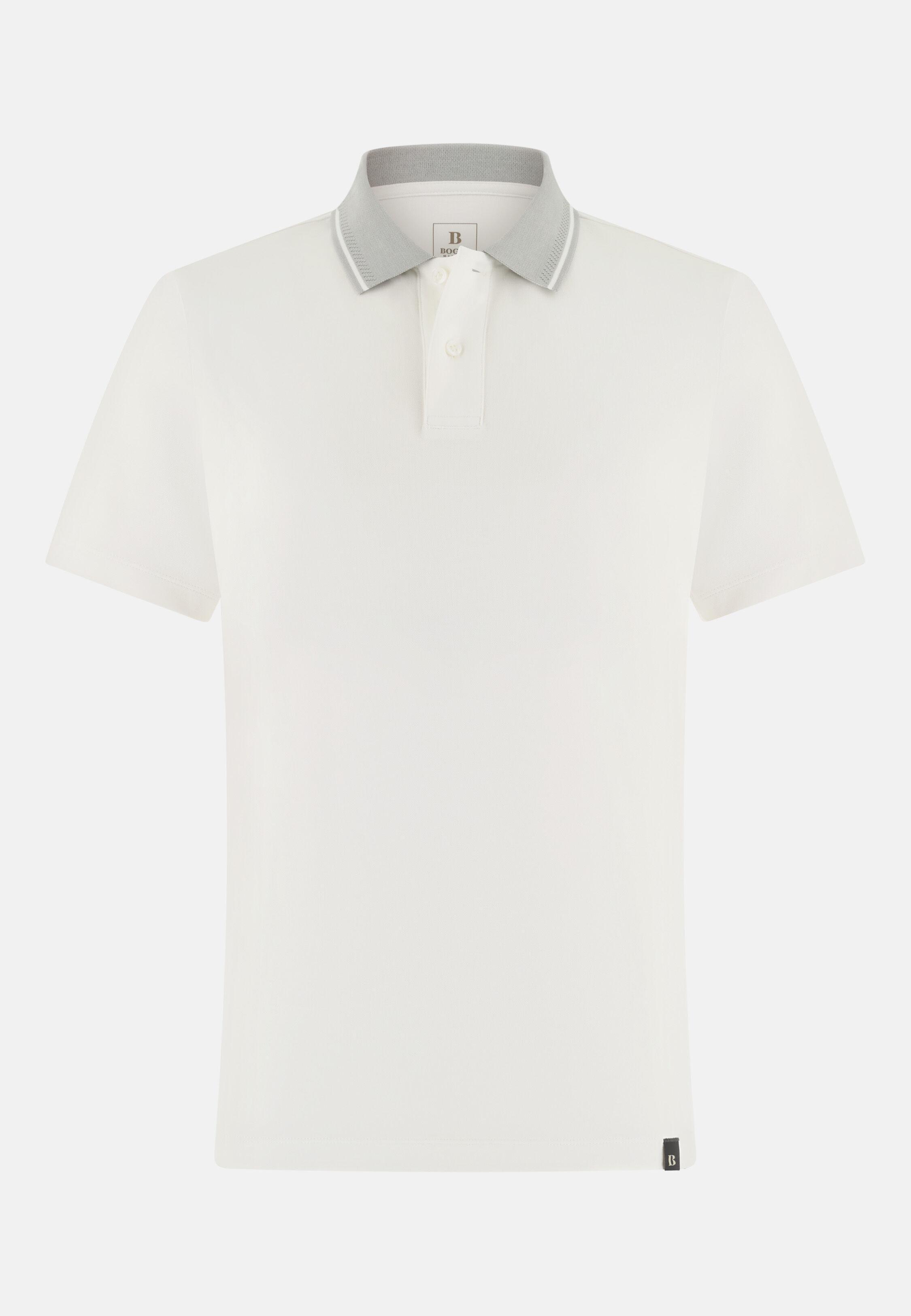 High-Performance Piqu&eacute; Polo Shirt with S-Caf&egrave;&reg; Yarn White, White, large image number 3