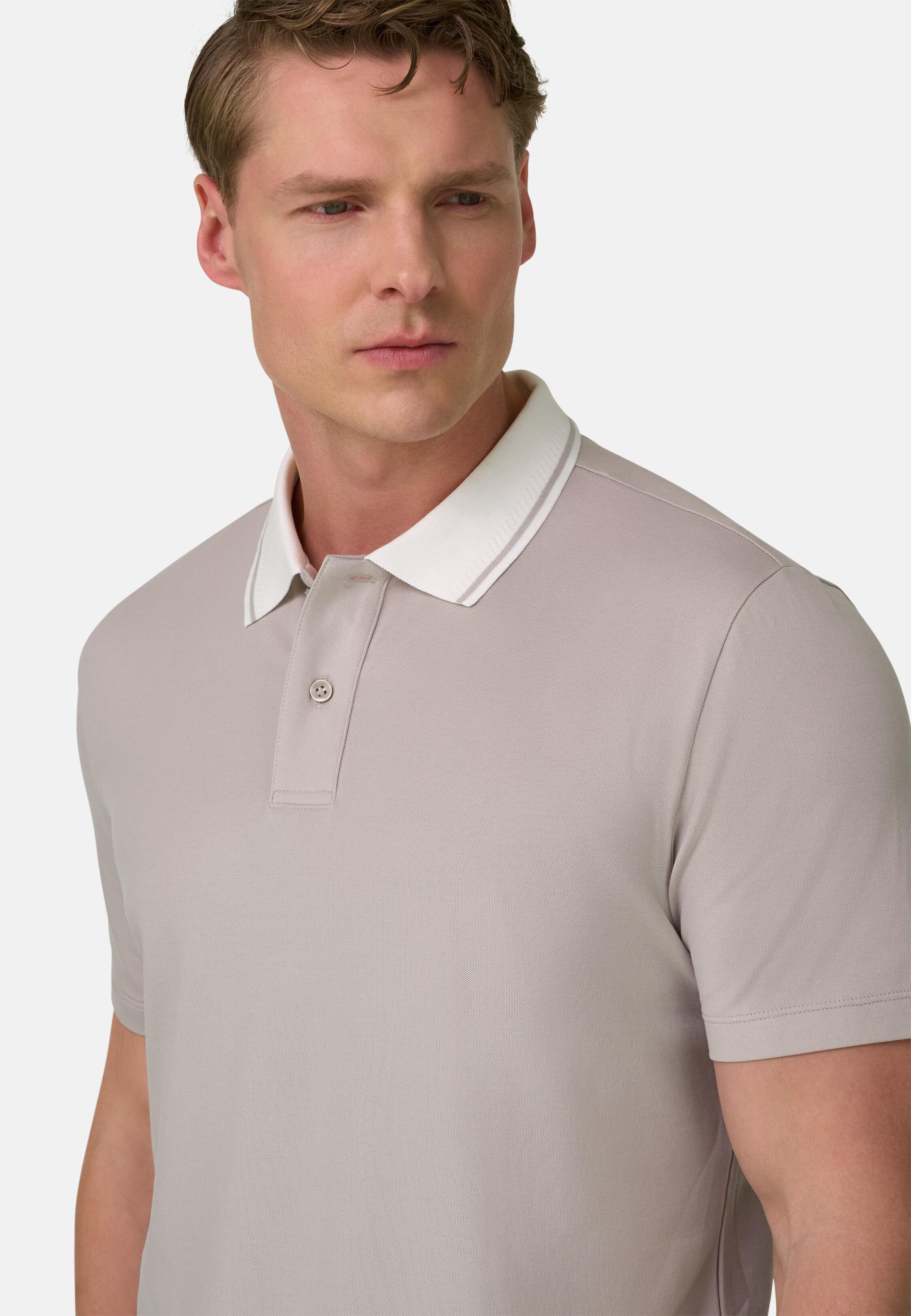 High-Performance Piqu&eacute; Polo Shirt with S-Caf&egrave;&reg; Yarn Sand, Sand, medium