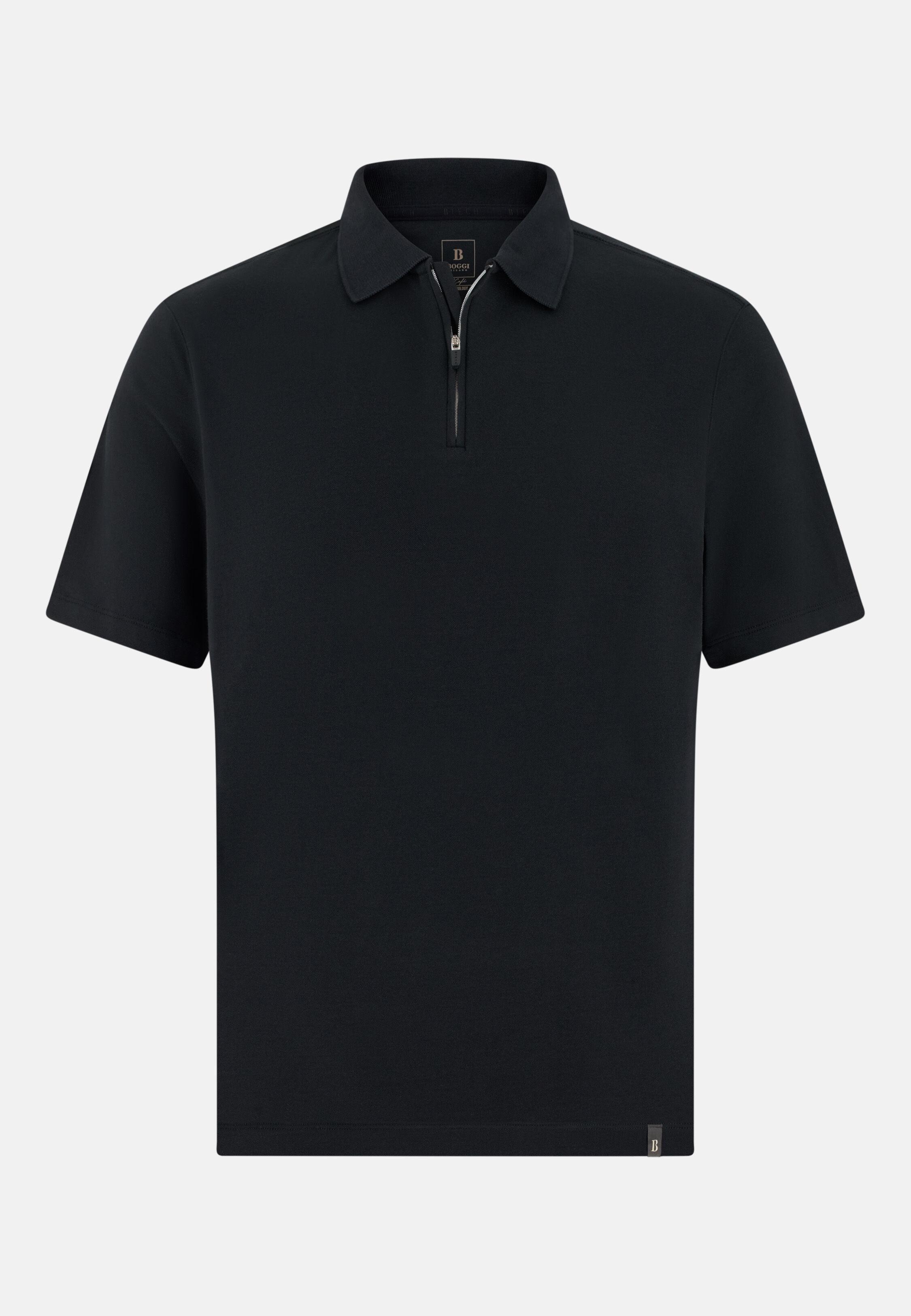 قميص بولو بيكيه عالي الأداء بخيط إس. كافيه أسود, Black, large image number 3