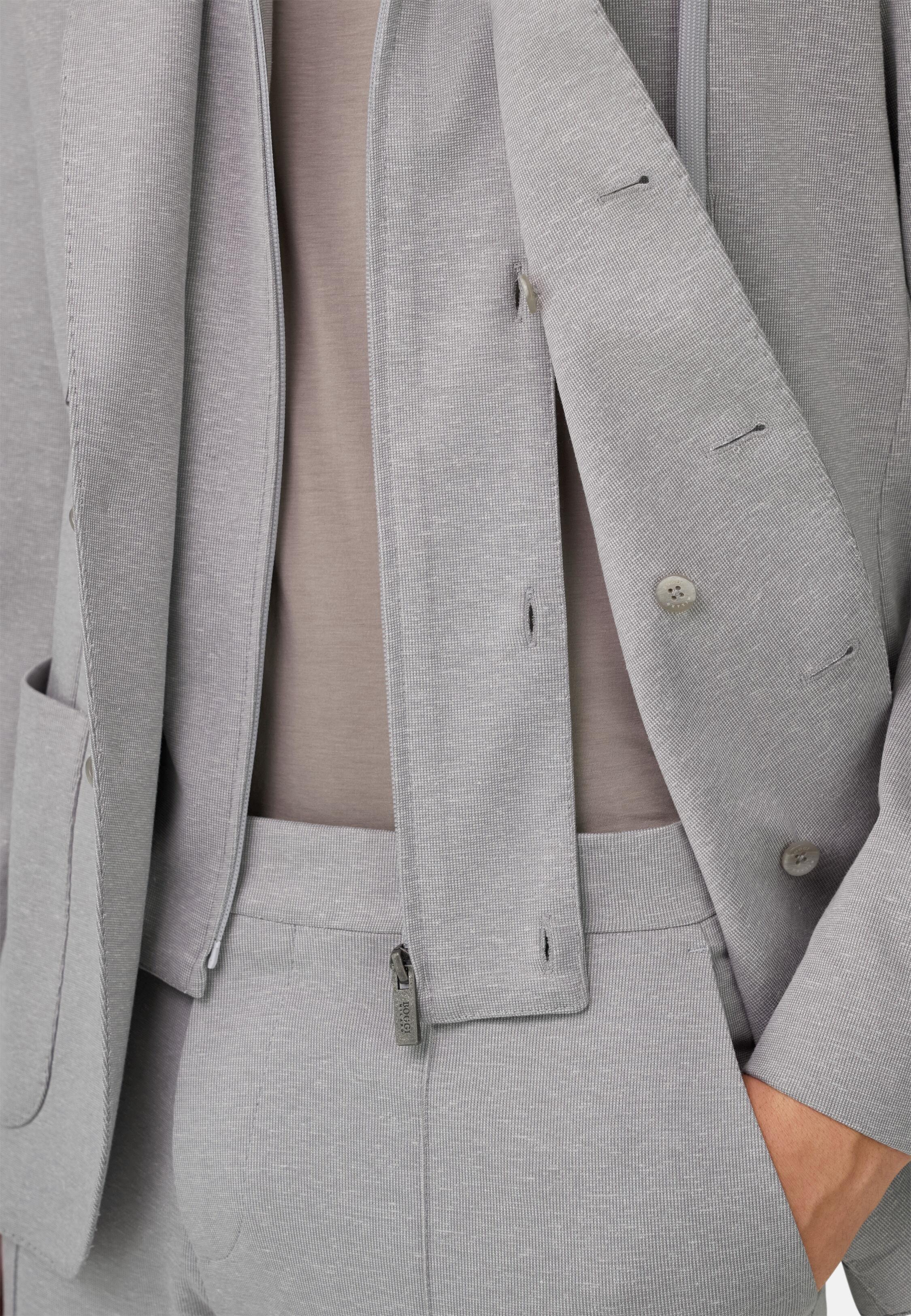 Madison Sweatshirt Jacket In A Stretch Cotton Blend Grey, 3901_LTGR, large image number 2