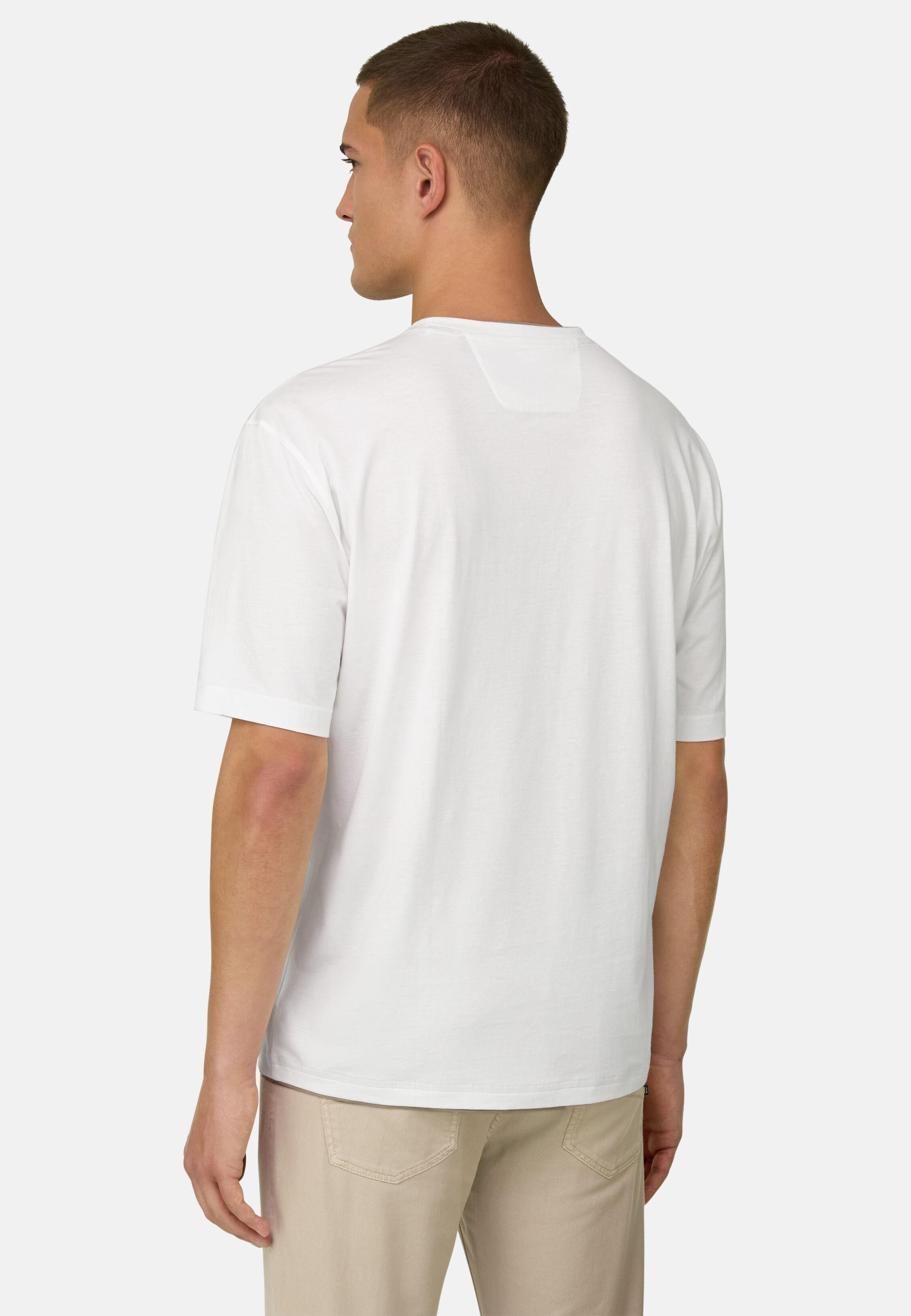قميص تي شيرت من قطن البيما باللون الأبيض, White, large image number 1