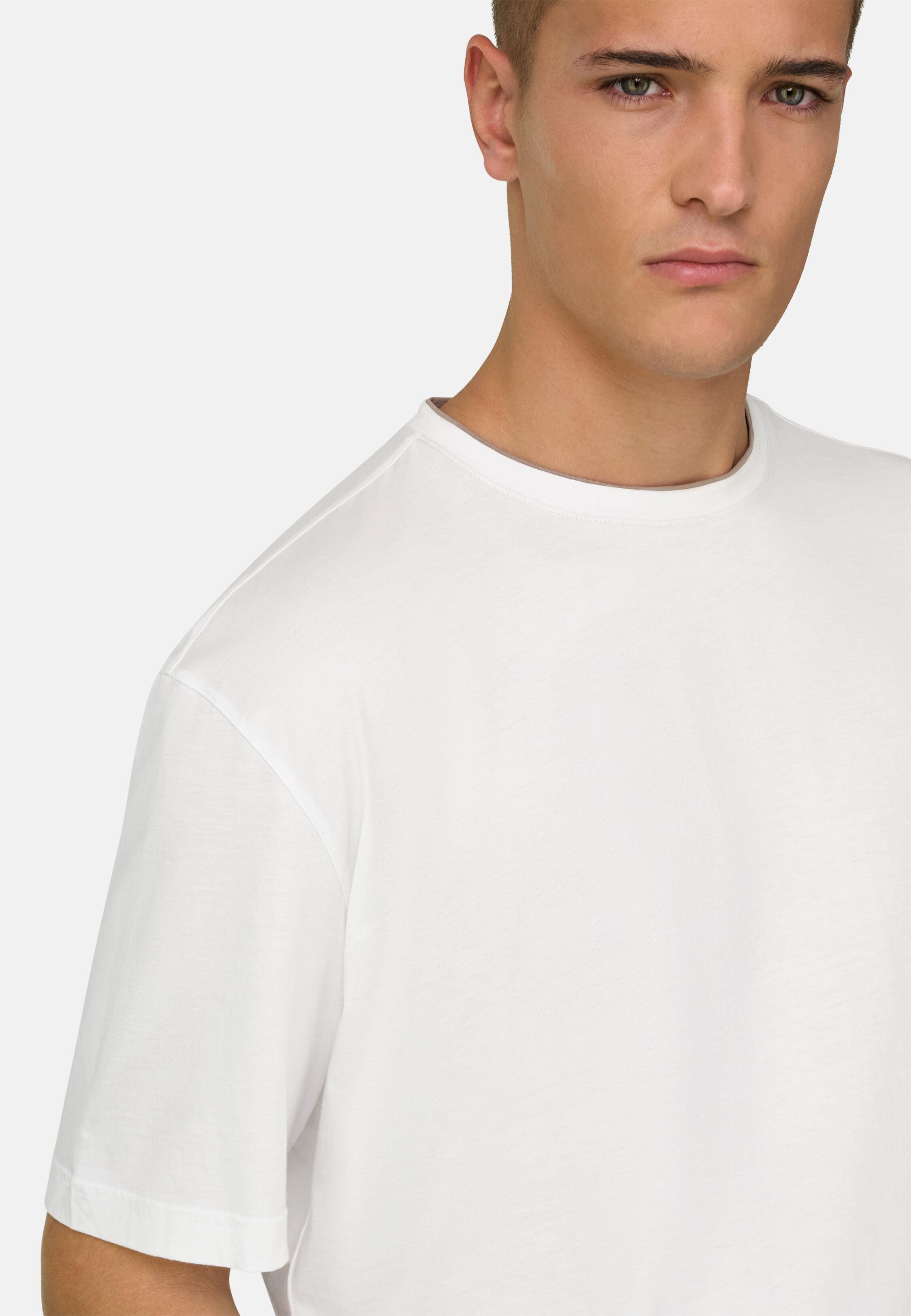 قميص تي شيرت من قطن البيما باللون الأبيض, White, large image number 2