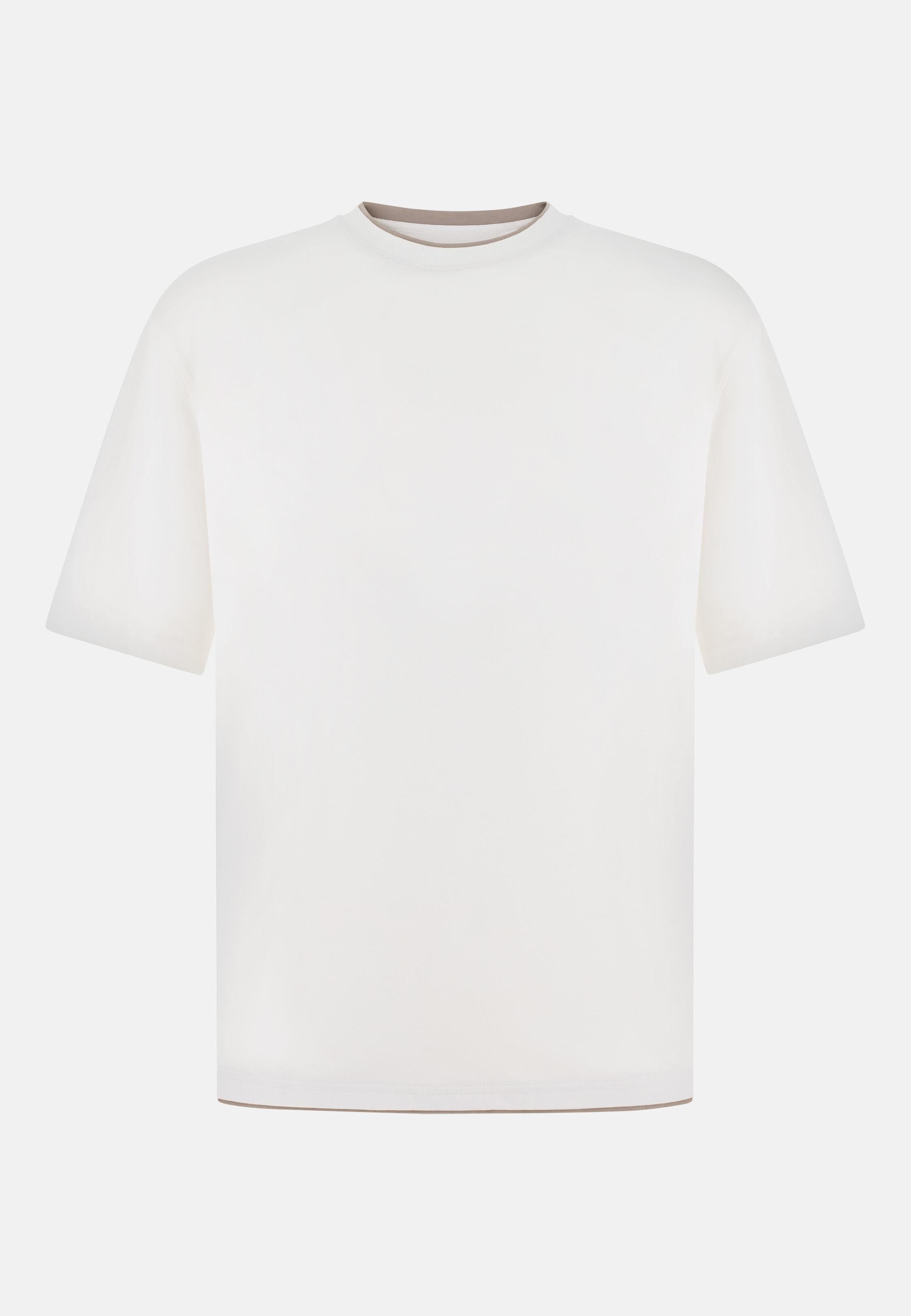 قميص تي شيرت من قطن البيما باللون الأبيض, White, large image number 3