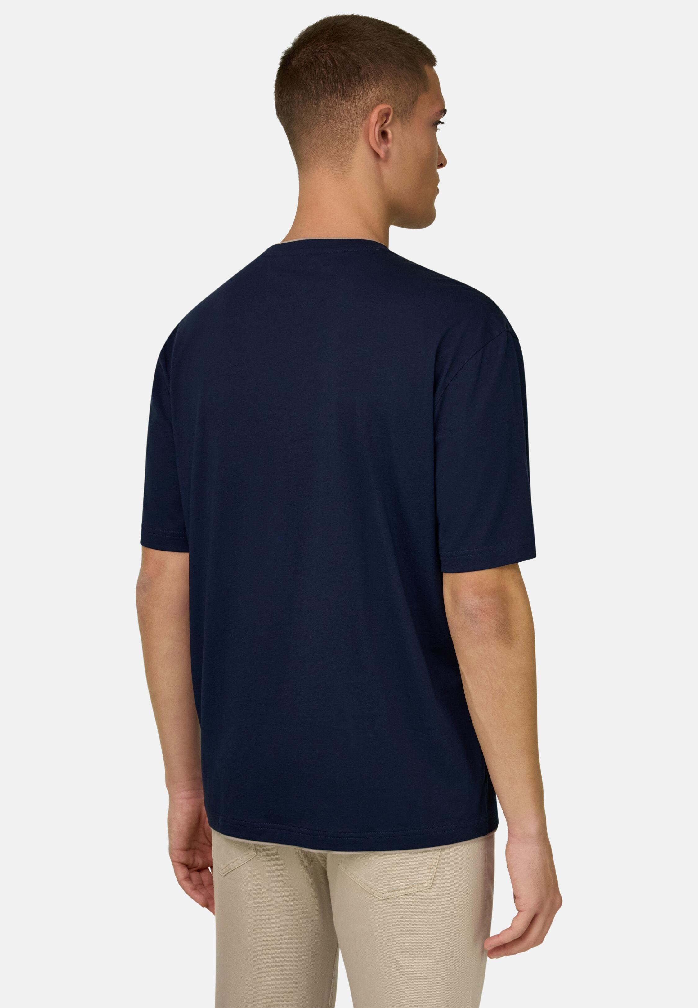 Pima Cotton T-Shirt Navy blue, Navy blue, medium