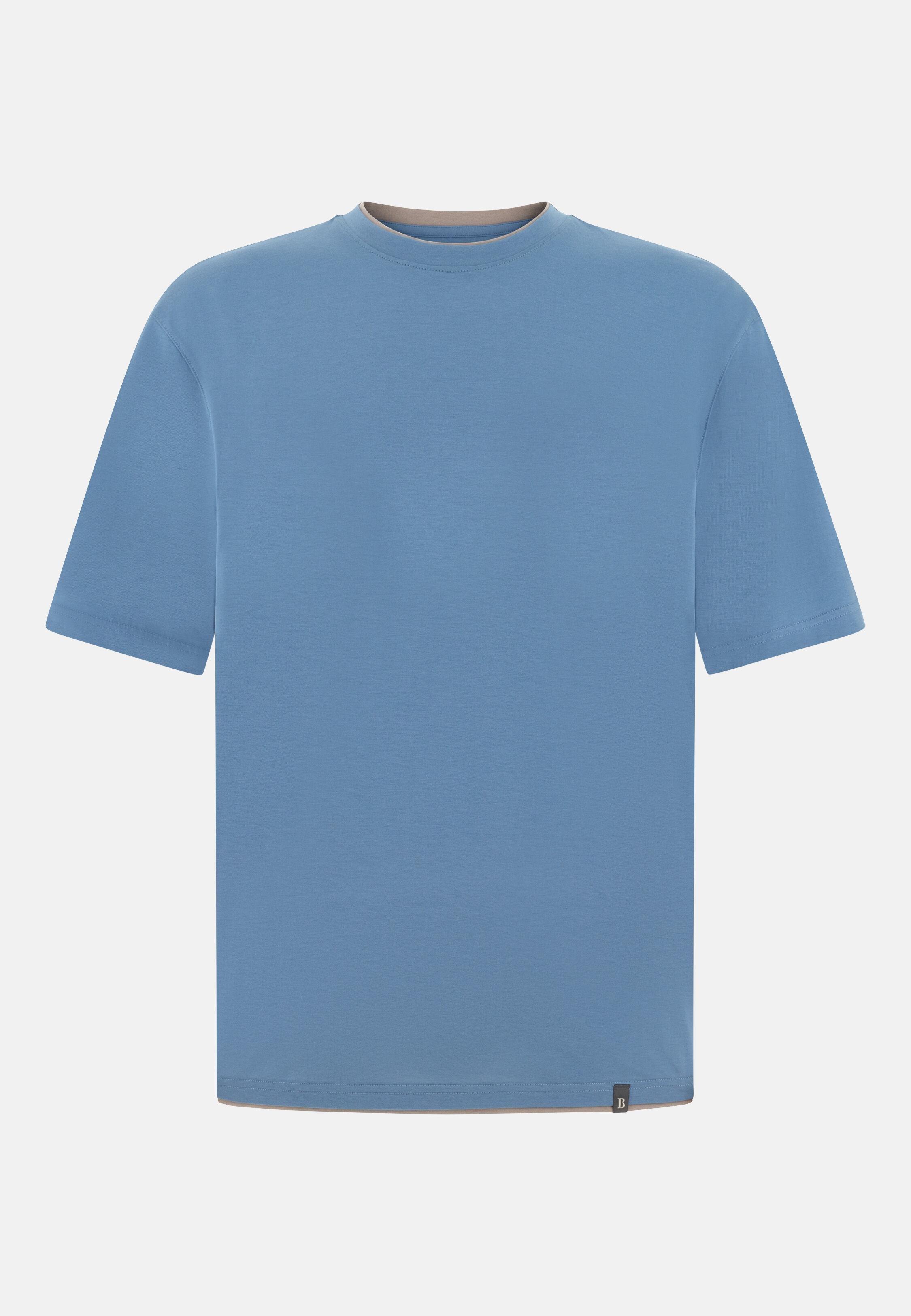 Pima Cotton T-Shirt, Light Blue, large image number 3