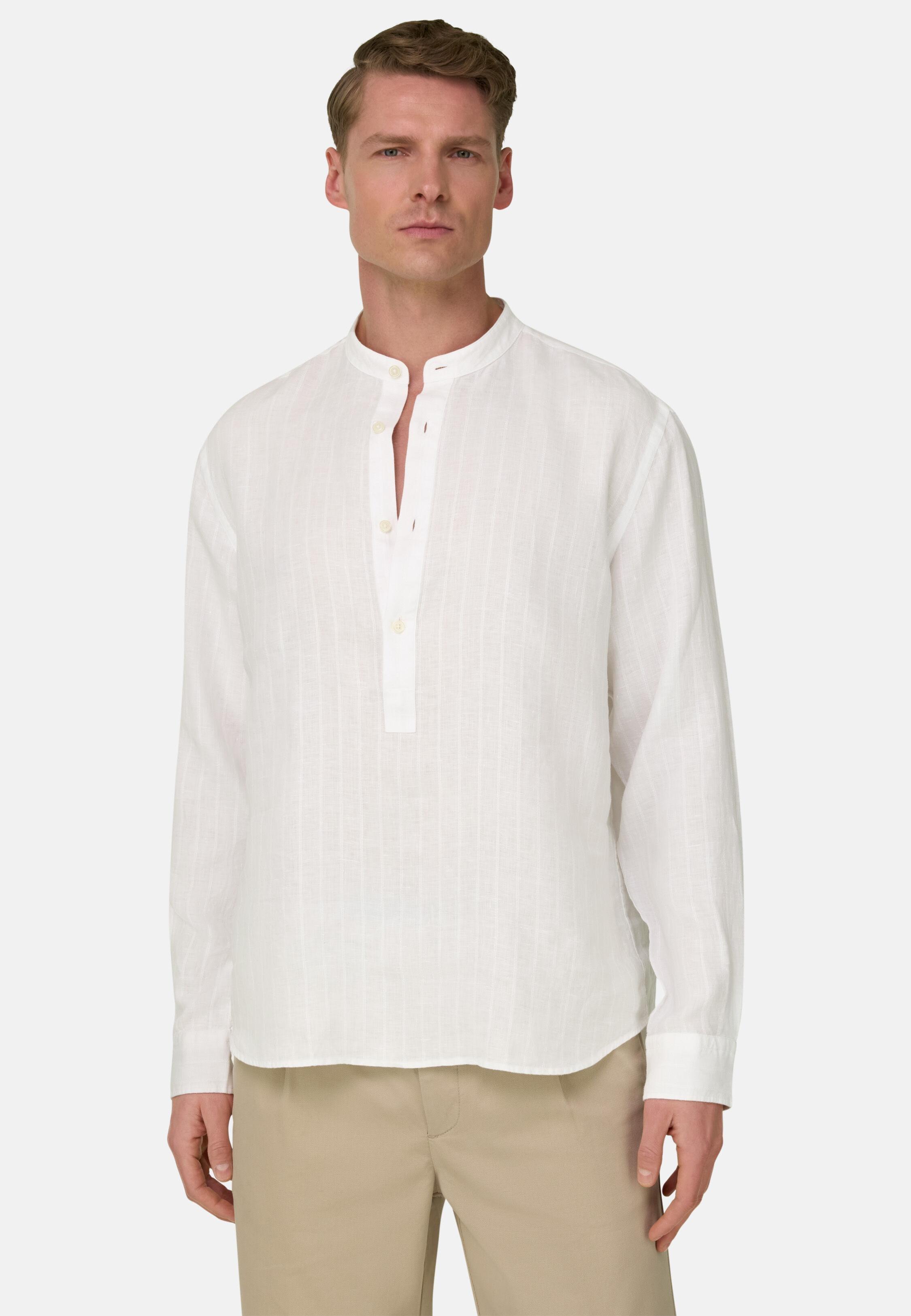 Regular Fit Linen Shirt White, White, large image number 0
