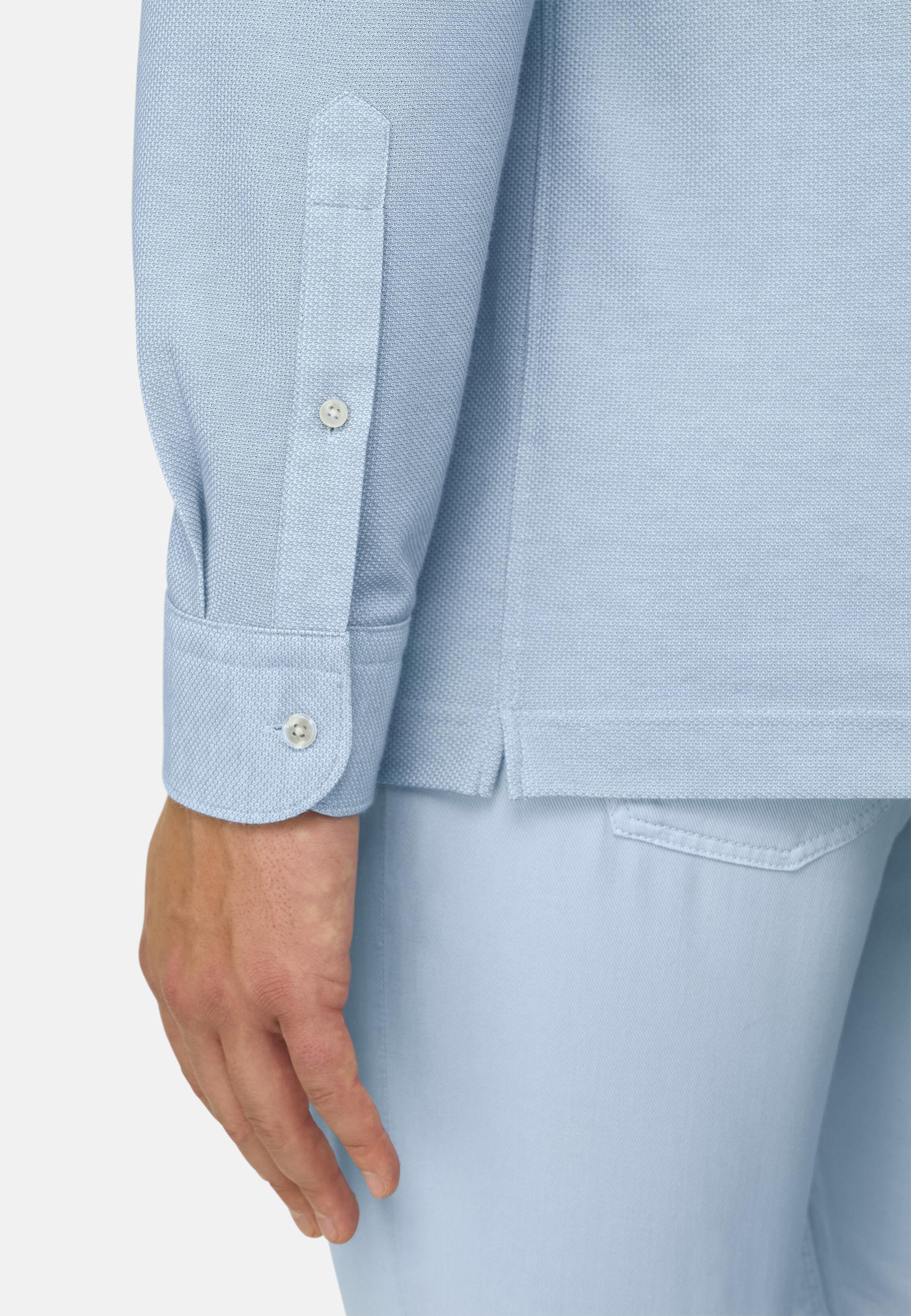 Polo Shirt Made Of Japanese Cotton Blue, 3901_LTBL, medium