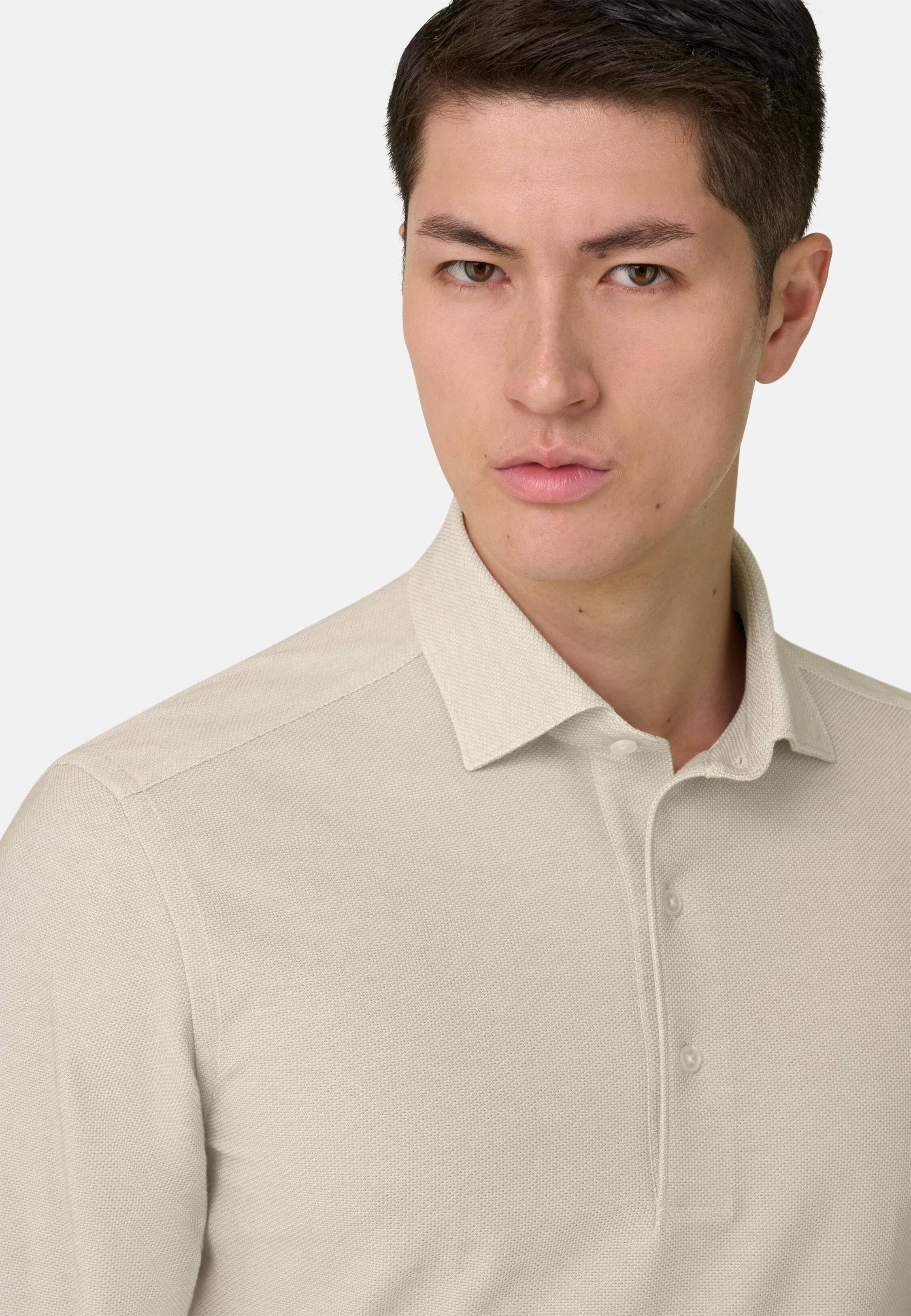 Polo Shirt Made Of Japanese Cotton Beige, 3901_SAND, large image number 2