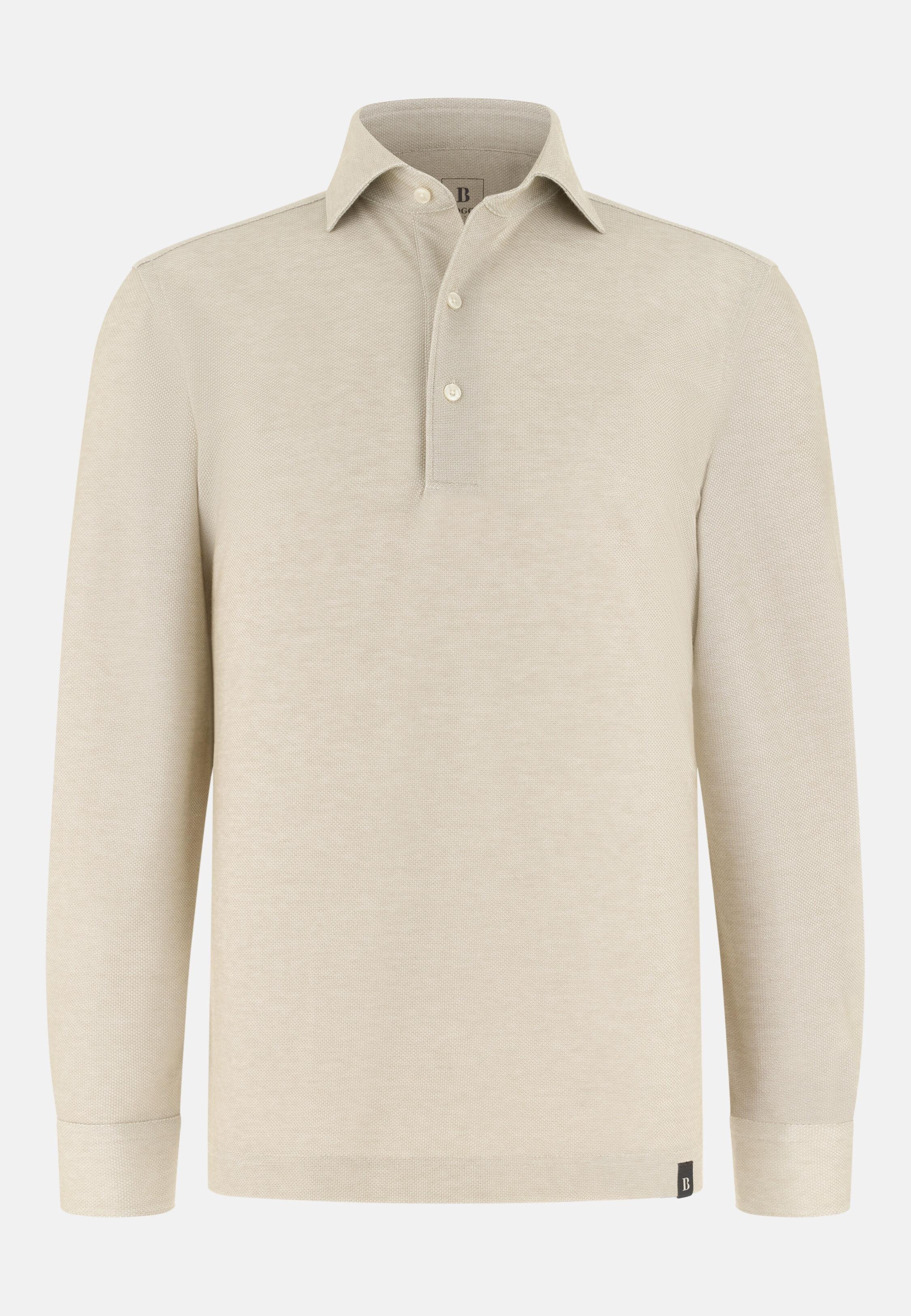 Polo Shirt Made Of Japanese Cotton Beige, 3901_SAND, large image number 3