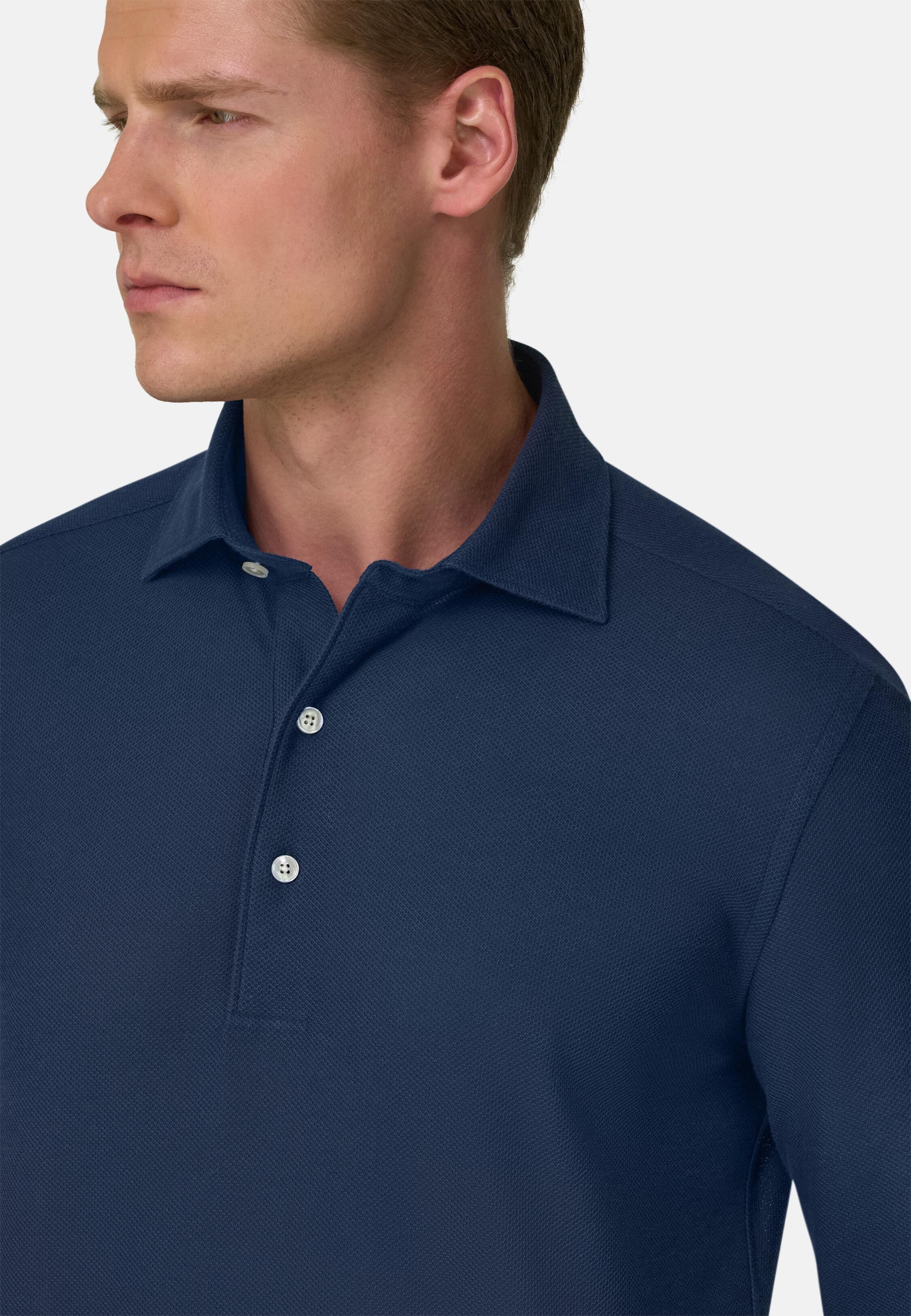 Sakura | Japanese Jersey Polo Shirt Navy blue, 3901_NAVY, medium