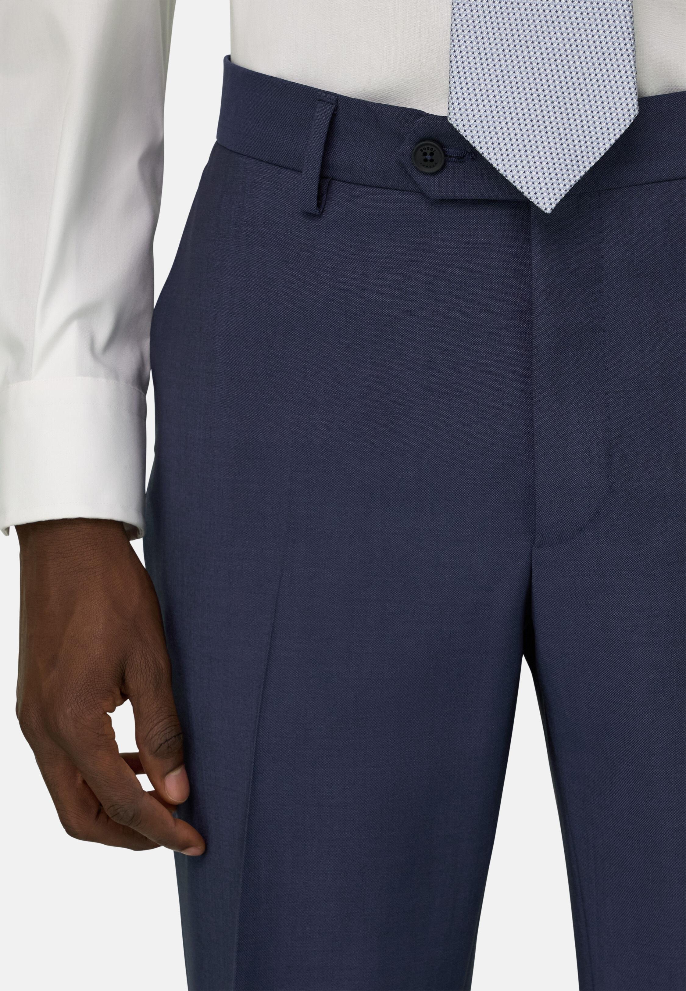 Wool And Mohair Suit Blue, Blue, large image number 3